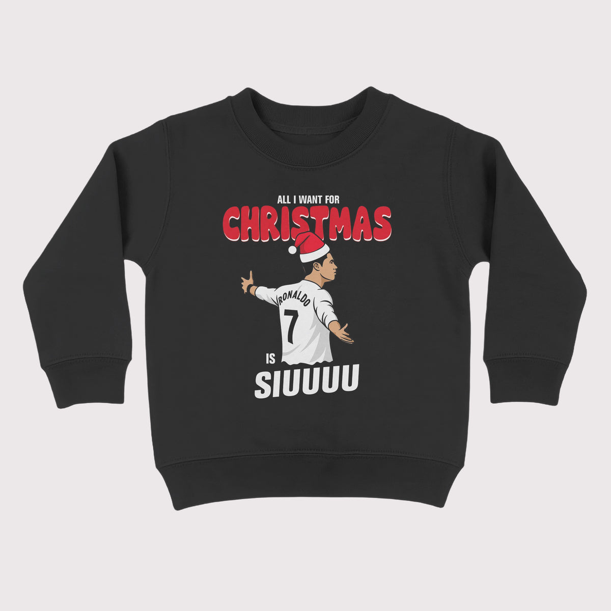 Ronaldo SIUU Christmas Kids Sweatshirt