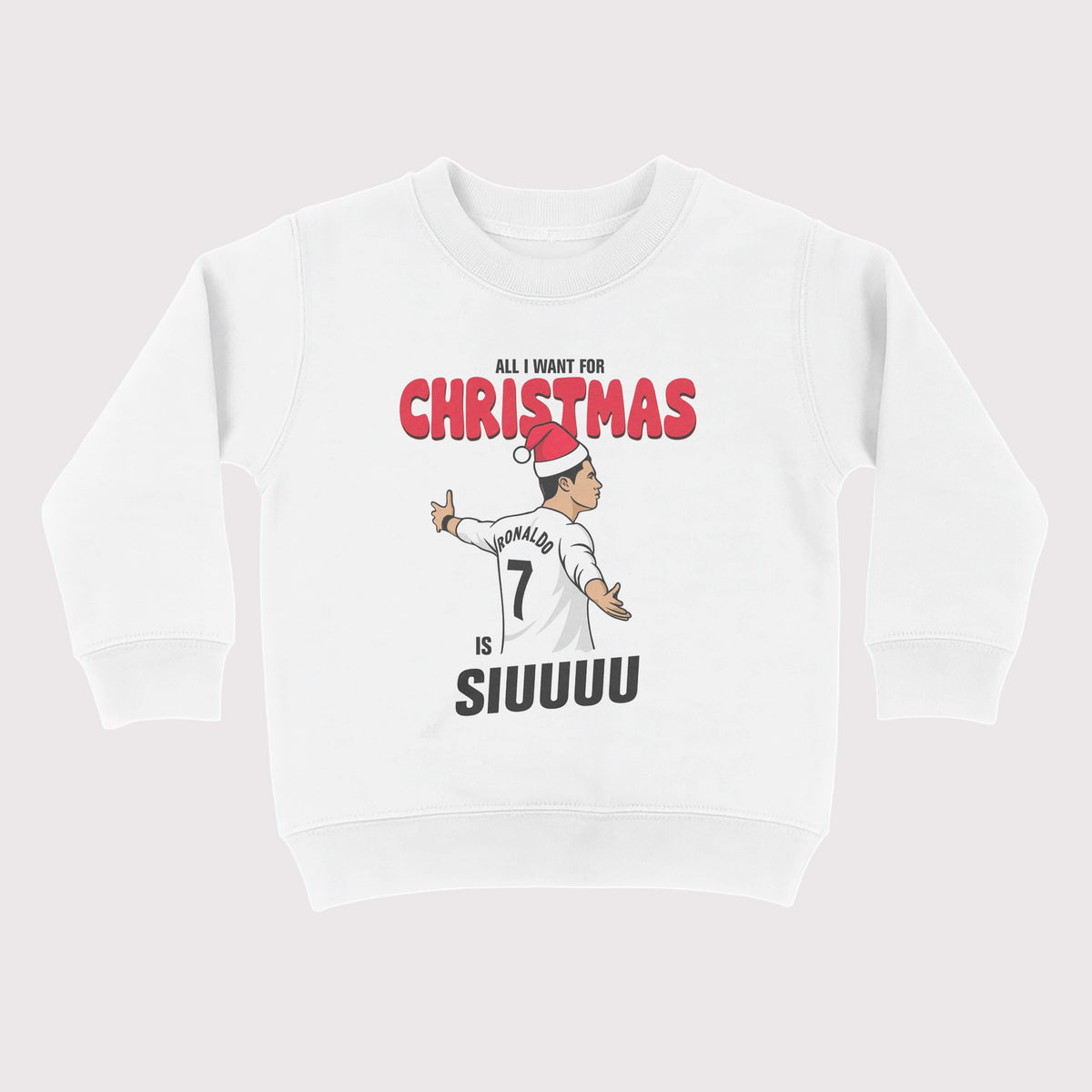 Ronaldo SIUU Christmas Kids Sweatshirt