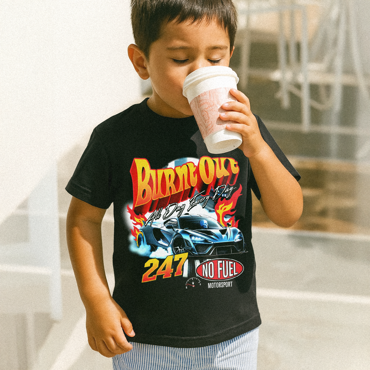 Burnt Out 247 Kids T-shirt