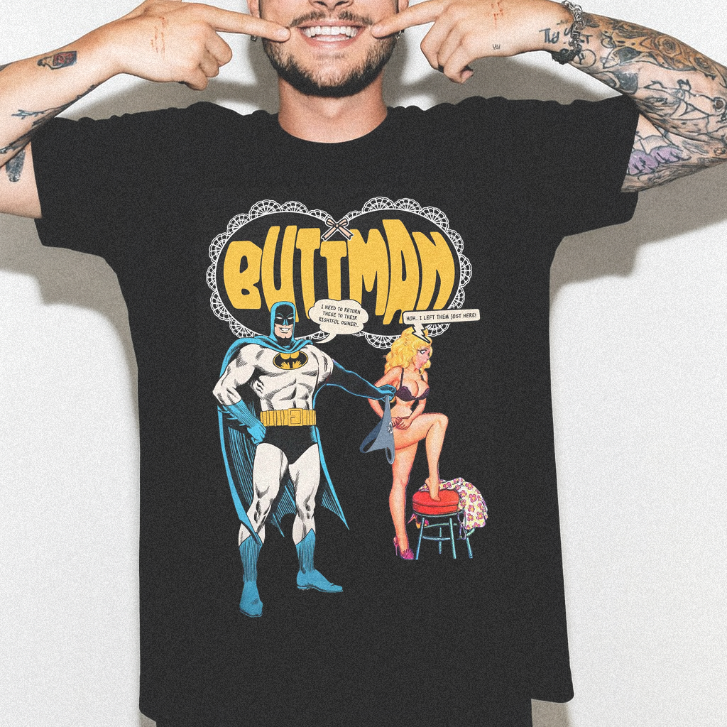 Buttman Batman Parody T-shirt