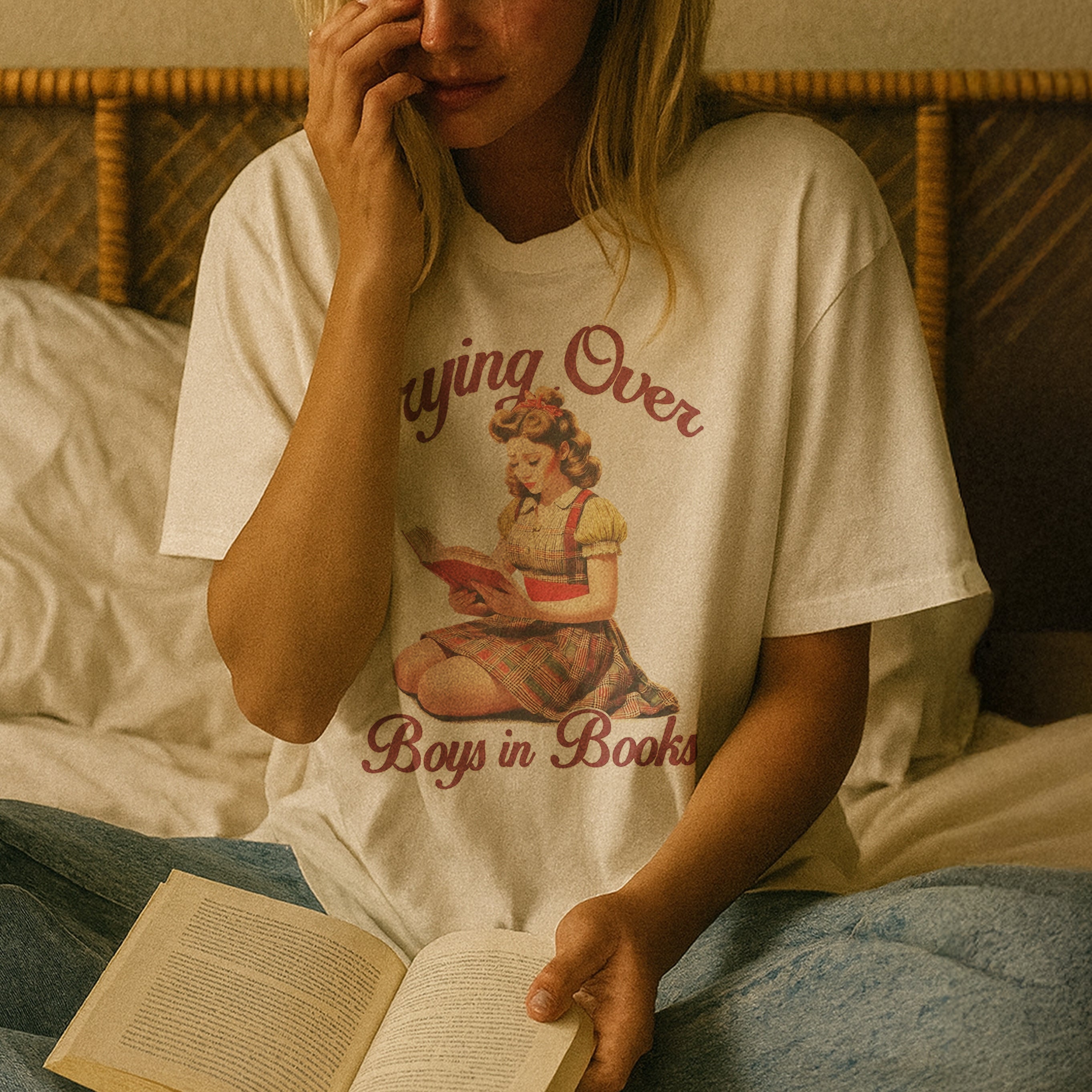 Crying Over Boys In Books T-shirt