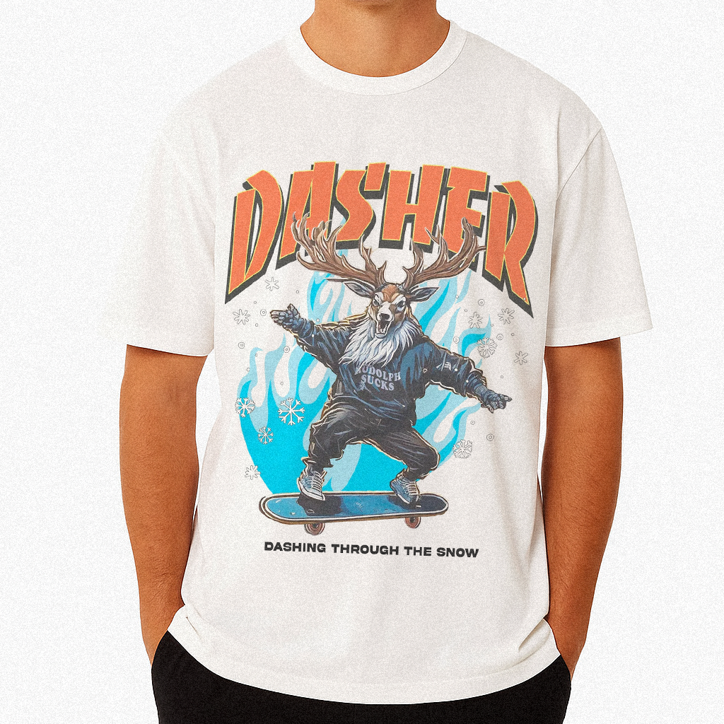 Dasher Thrasher Christmas T-shirt