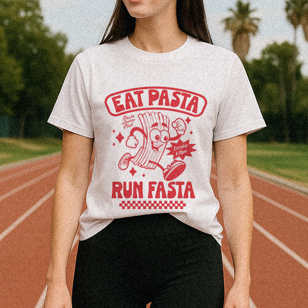 Eat Pasta Run Fasta Sports T-shirt