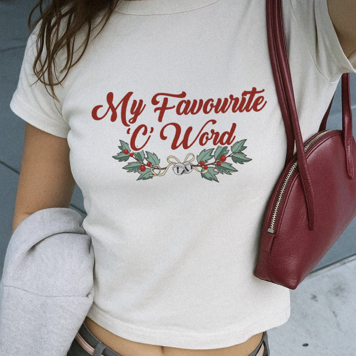 My Favourite C Word Christmas Cropped Baby T-shirt