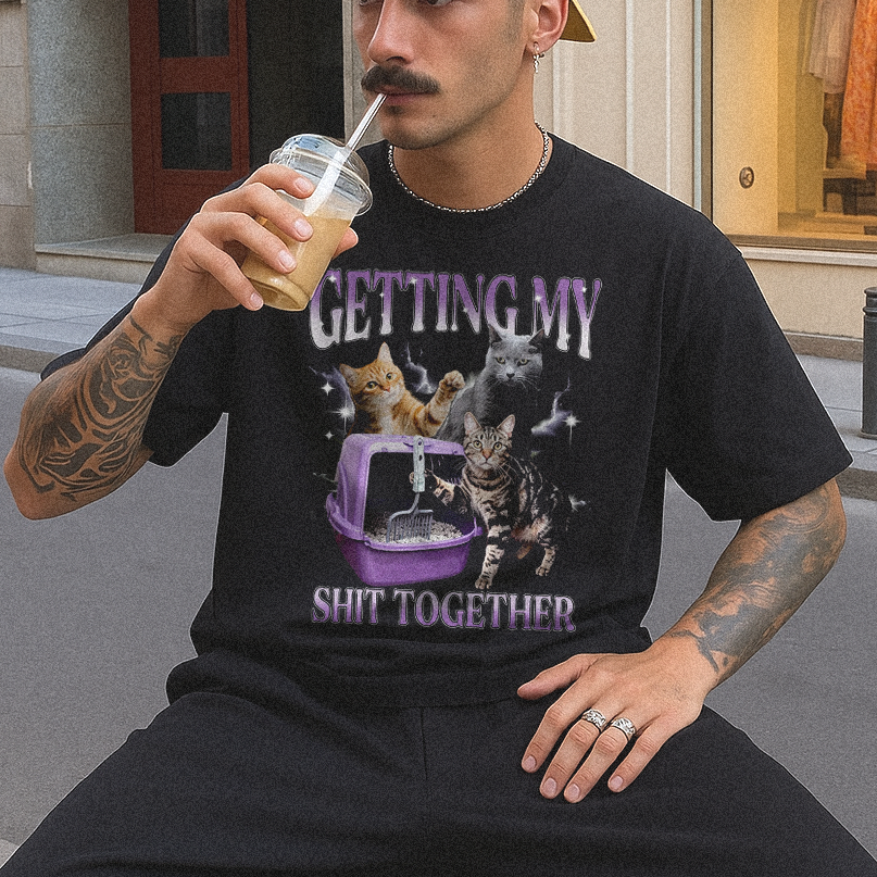 Getting My Shit Together Cat T-shirt