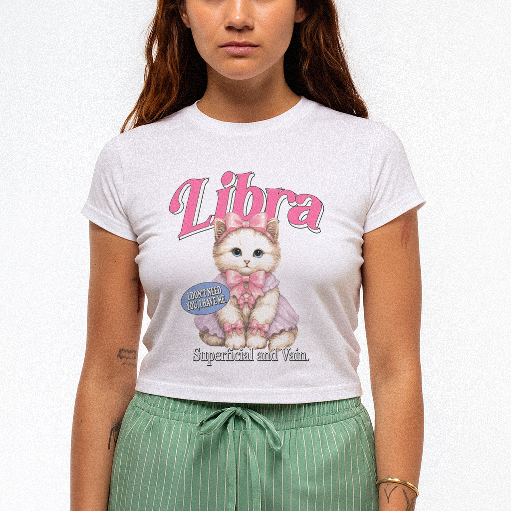 Libra Star Sign Cropped Baby T-shirt