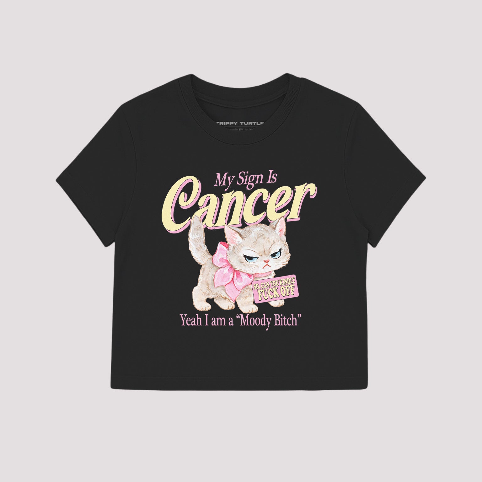 Cancer Star Sign Cropped Baby T-shirt