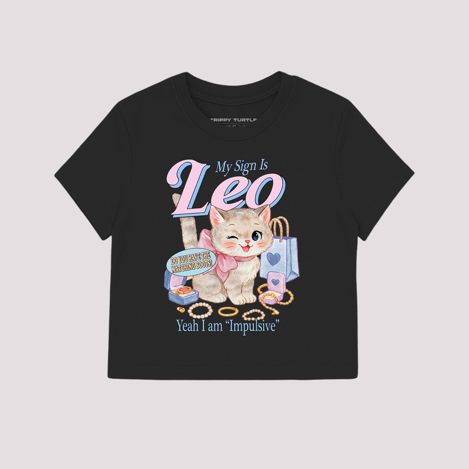 Leo Star Sign Cropped Baby T-shirt