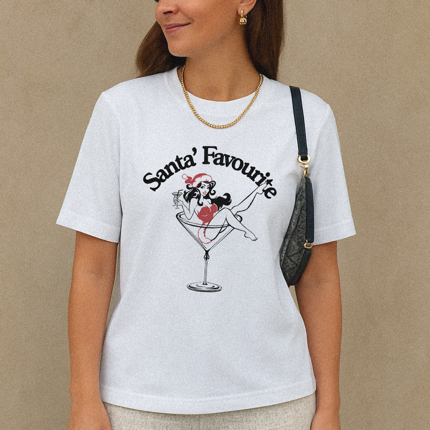 Santa's Favourite Christmas Martini T-shirt