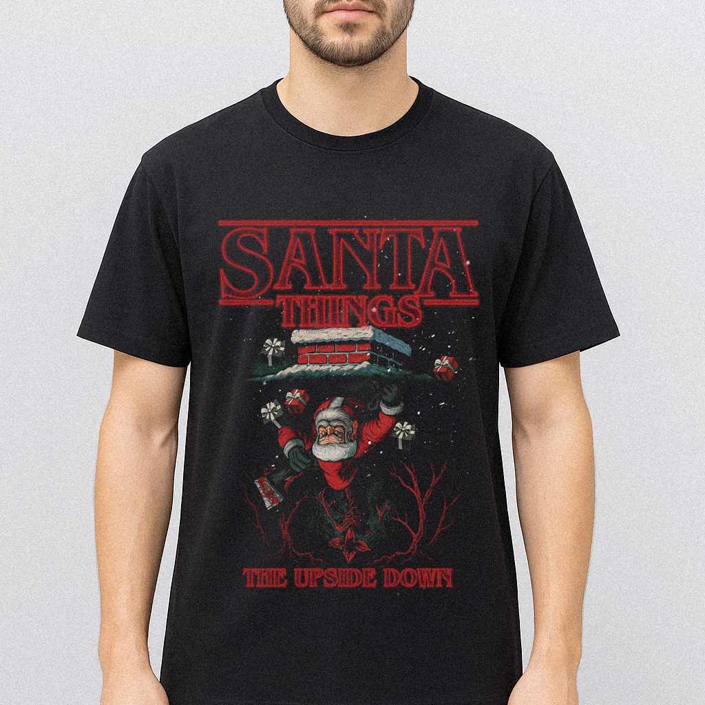 Santa Things Upside Down Christmas T-shirt