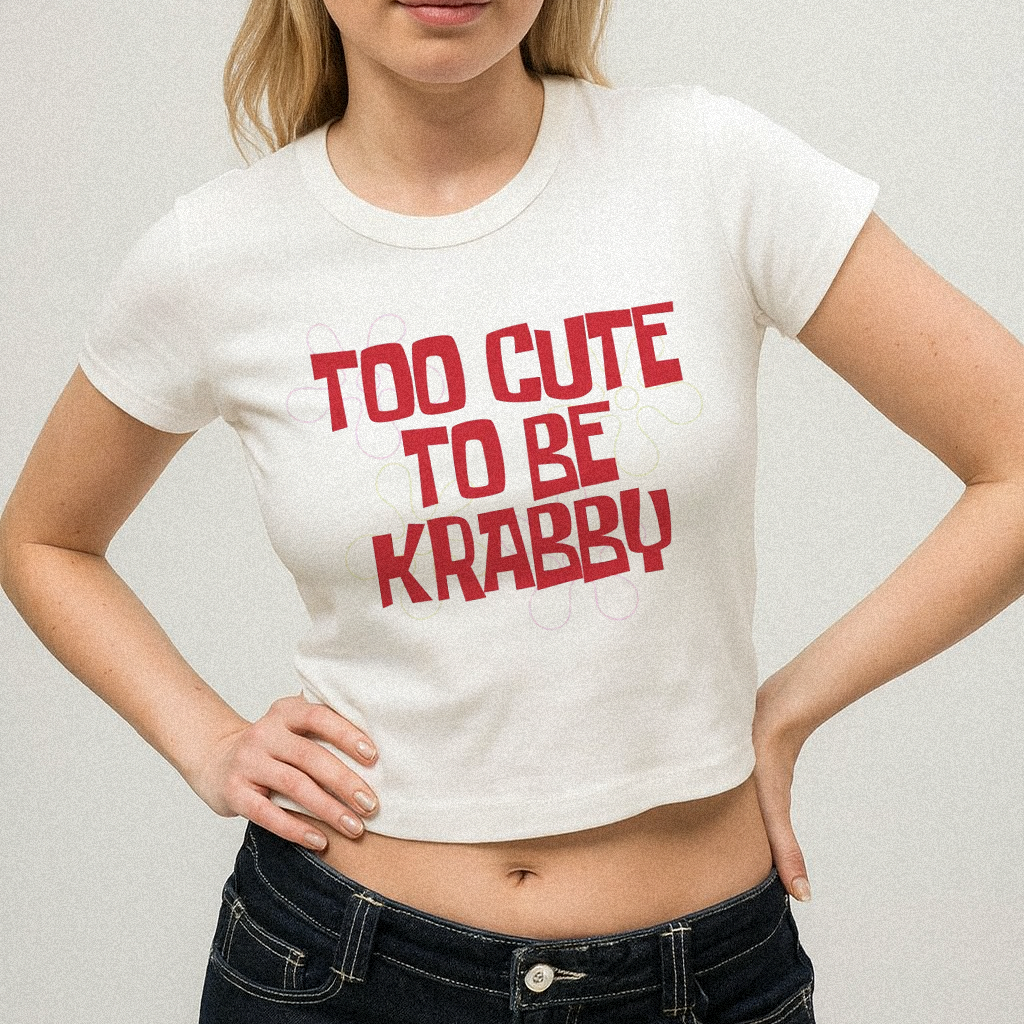 Too Cute To Be Krabby Cropped Baby T-shirt