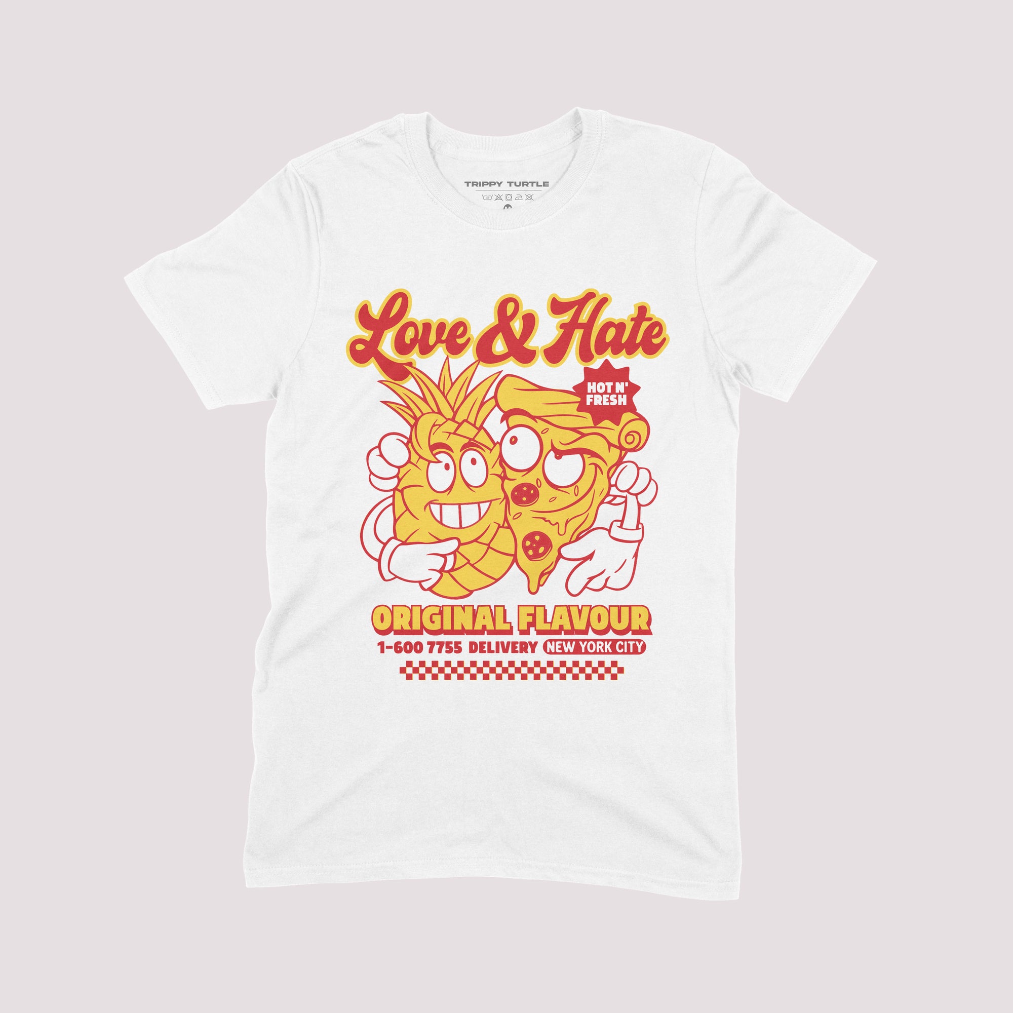 Love And Hate Pizza Graphic T-shirt