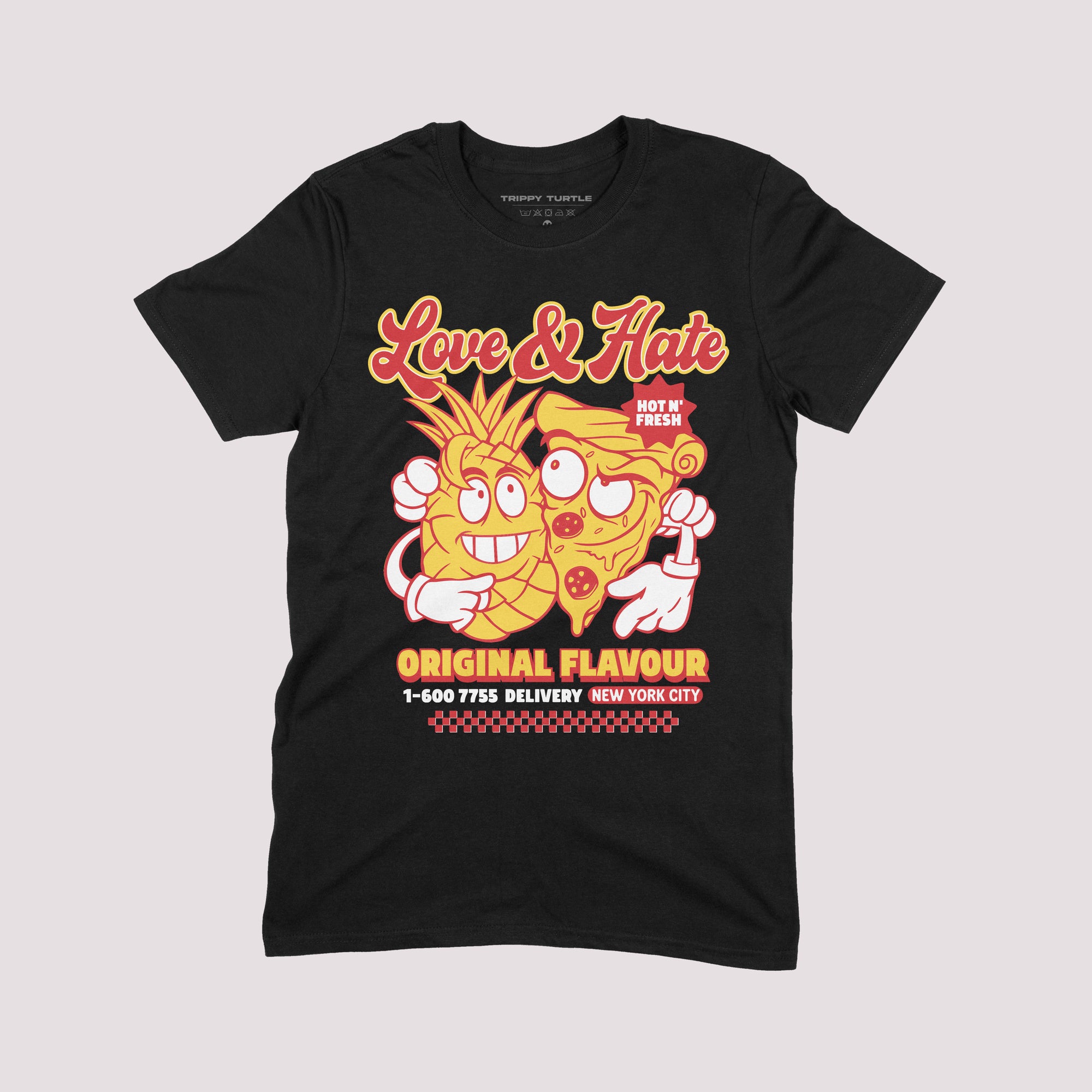 Love And Hate Pizza Graphic T-shirt