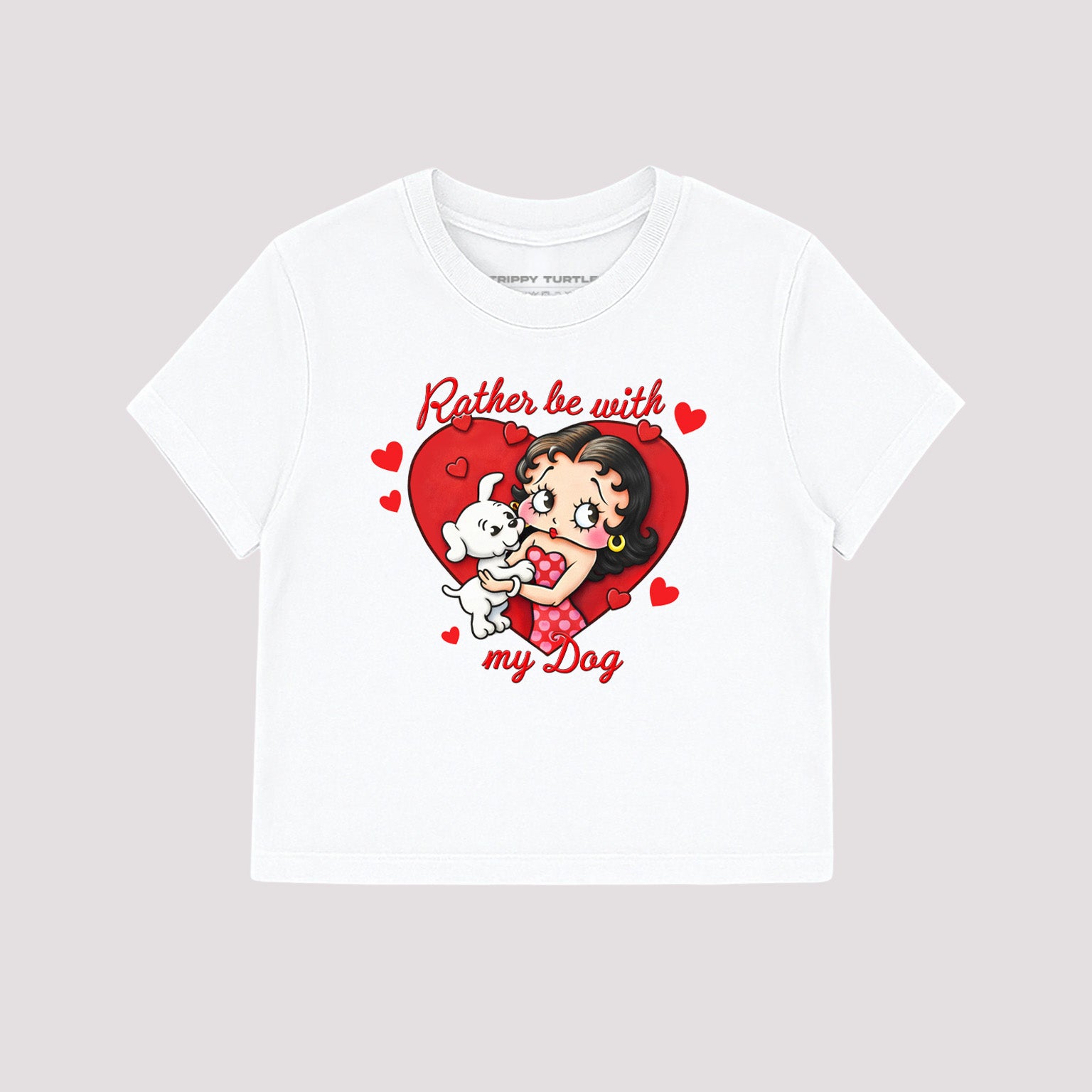 Rather Be With My Dog Cropped Baby T-shirt