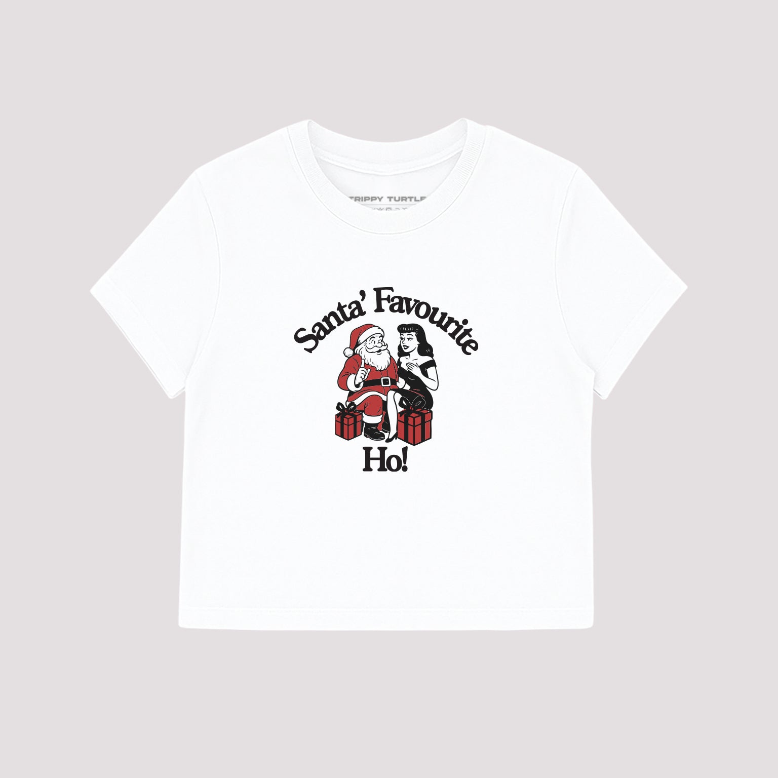 Santa's Favourite Ho Christmas Cropped Baby T-shirt