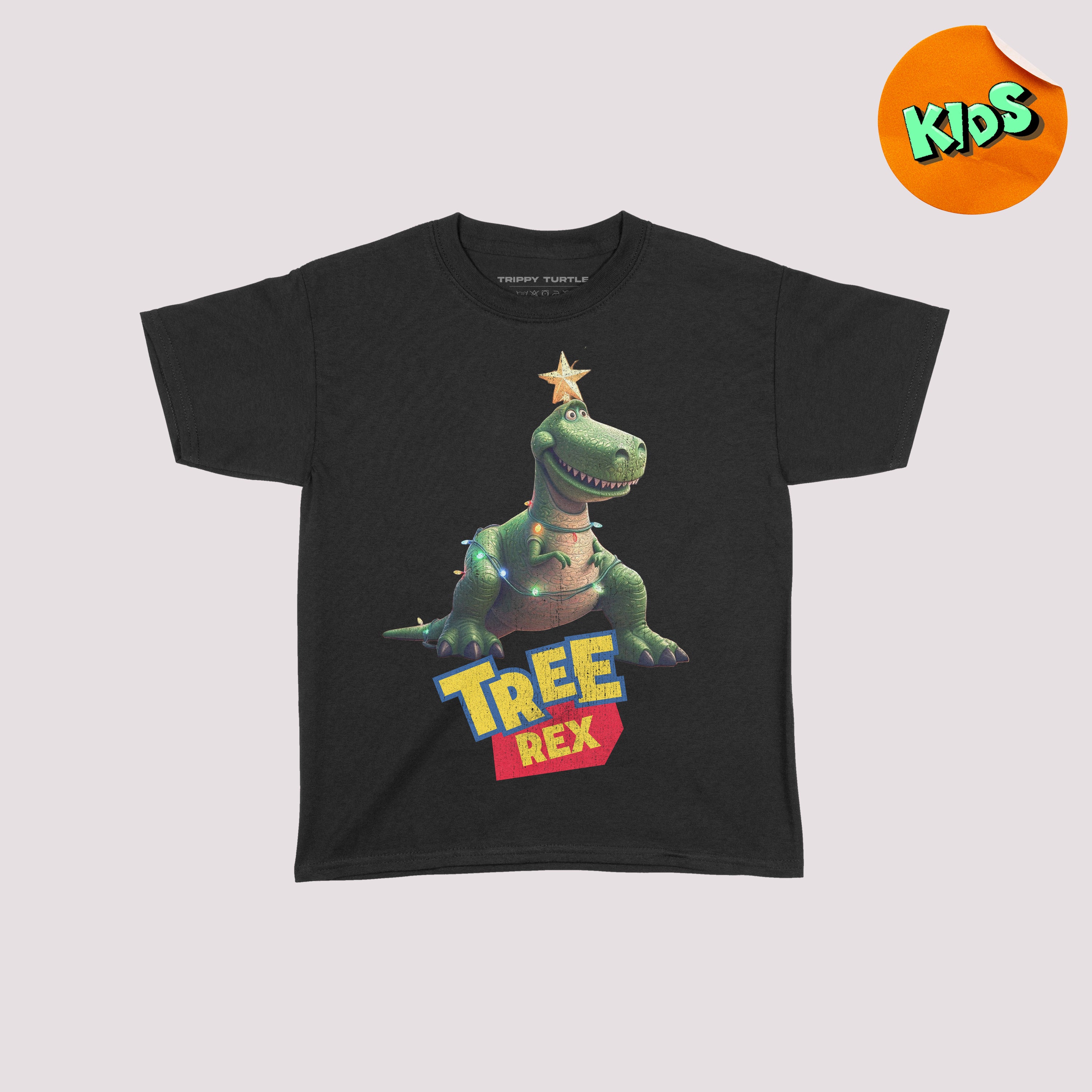 Tree Rex Kids Christmas T-shirt