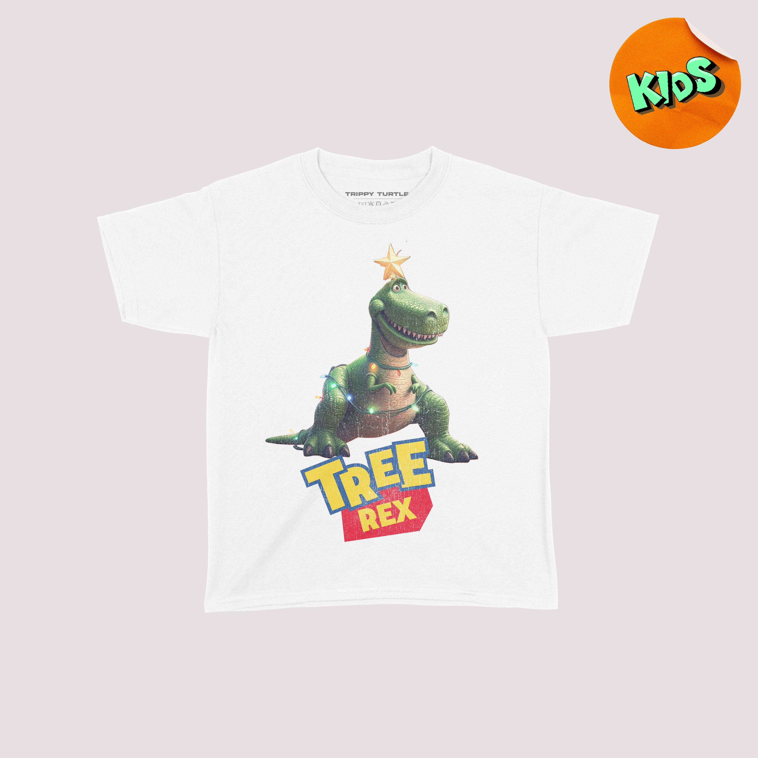 Tree Rex Kids Christmas T-shirt