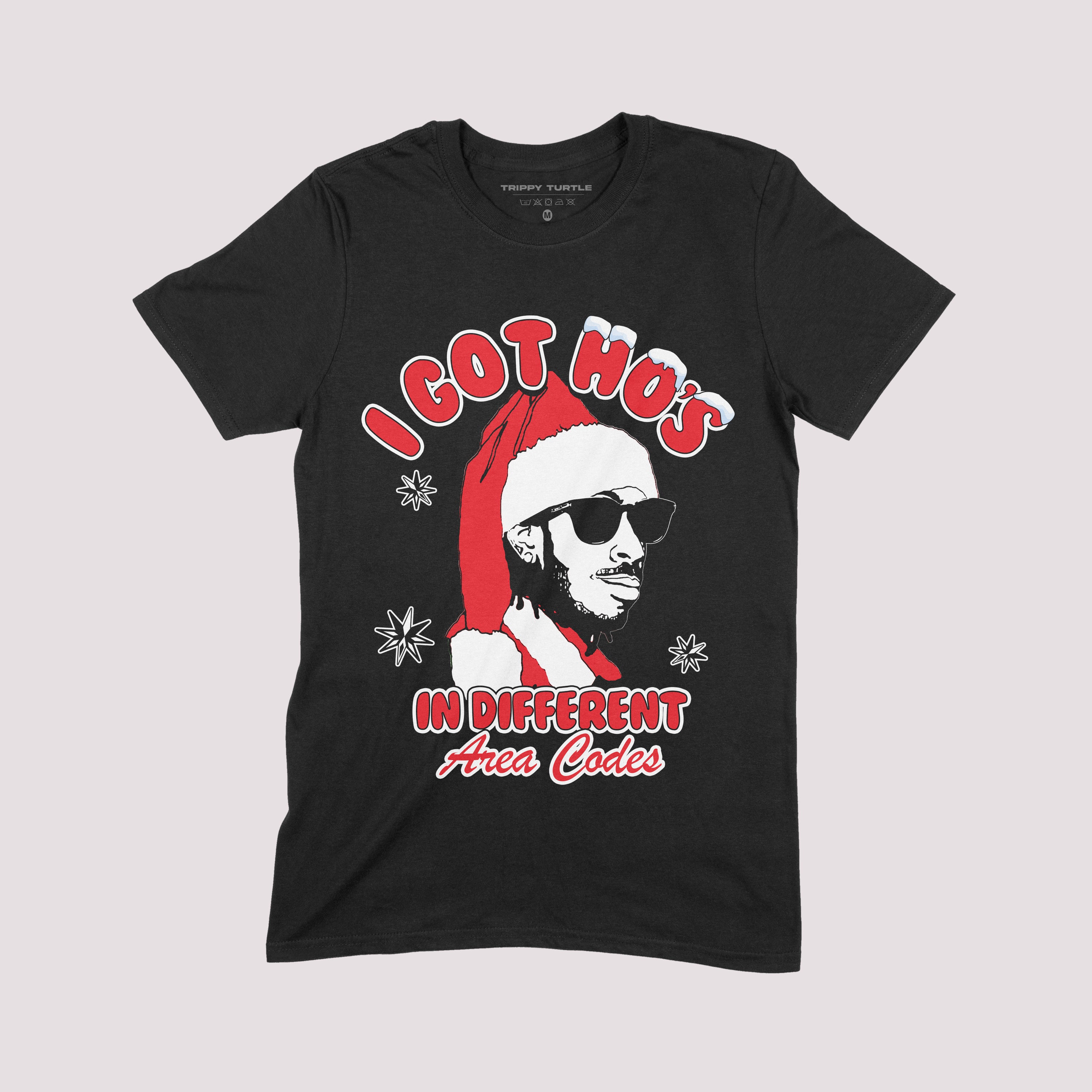 Ho's In Different Area Codes Christmas T-shirt