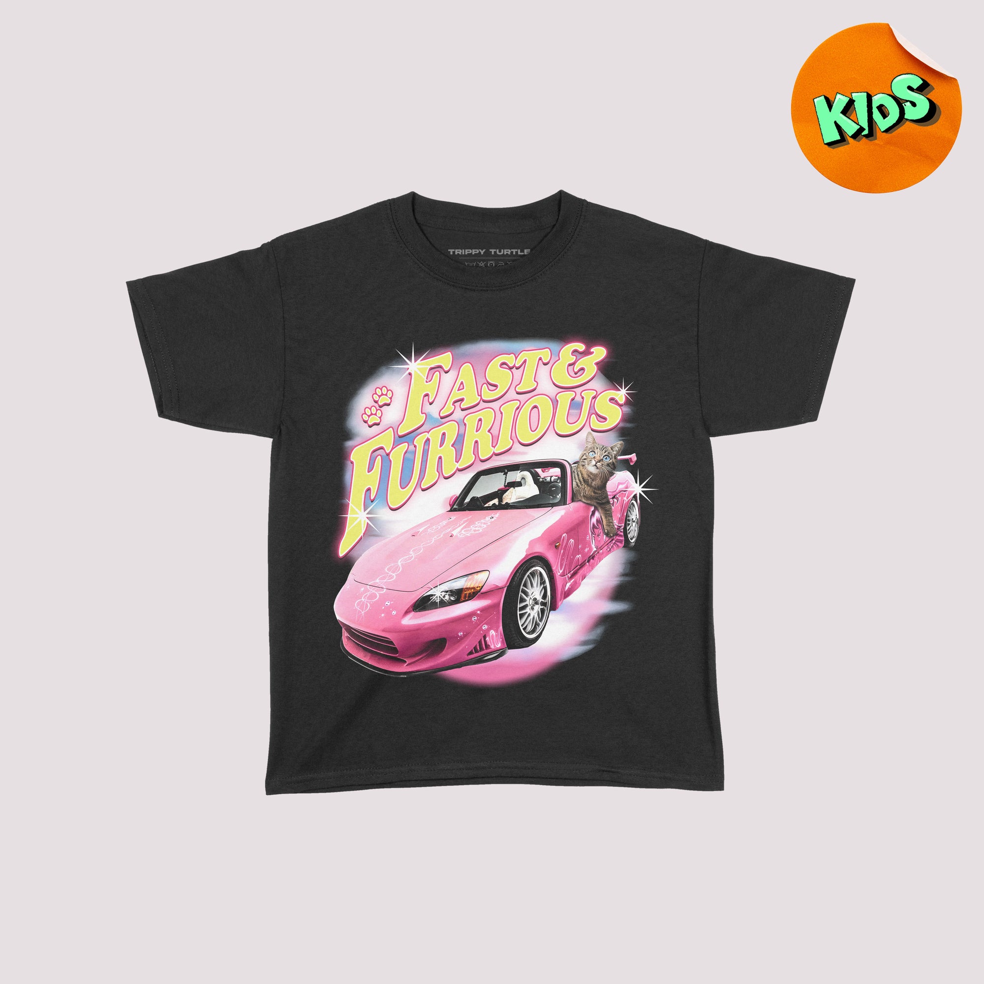 Fast And Furrious Cat Kids T-shirt