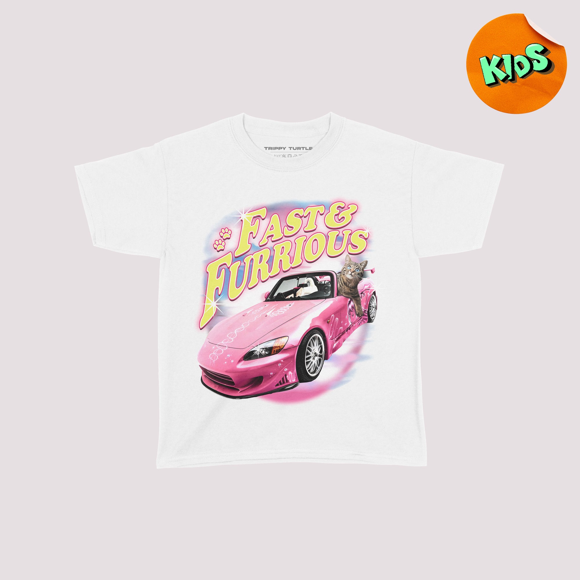 Fast And Furrious Cat Kids T-shirt