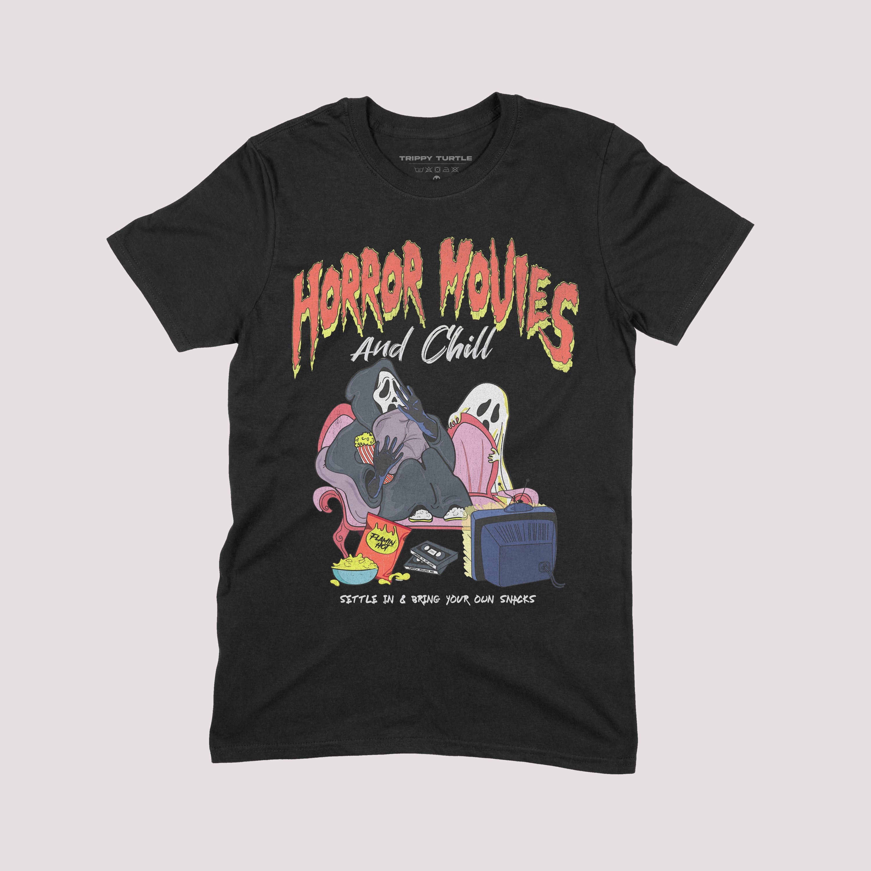 Horror Movies And Chill Parody T-shirt