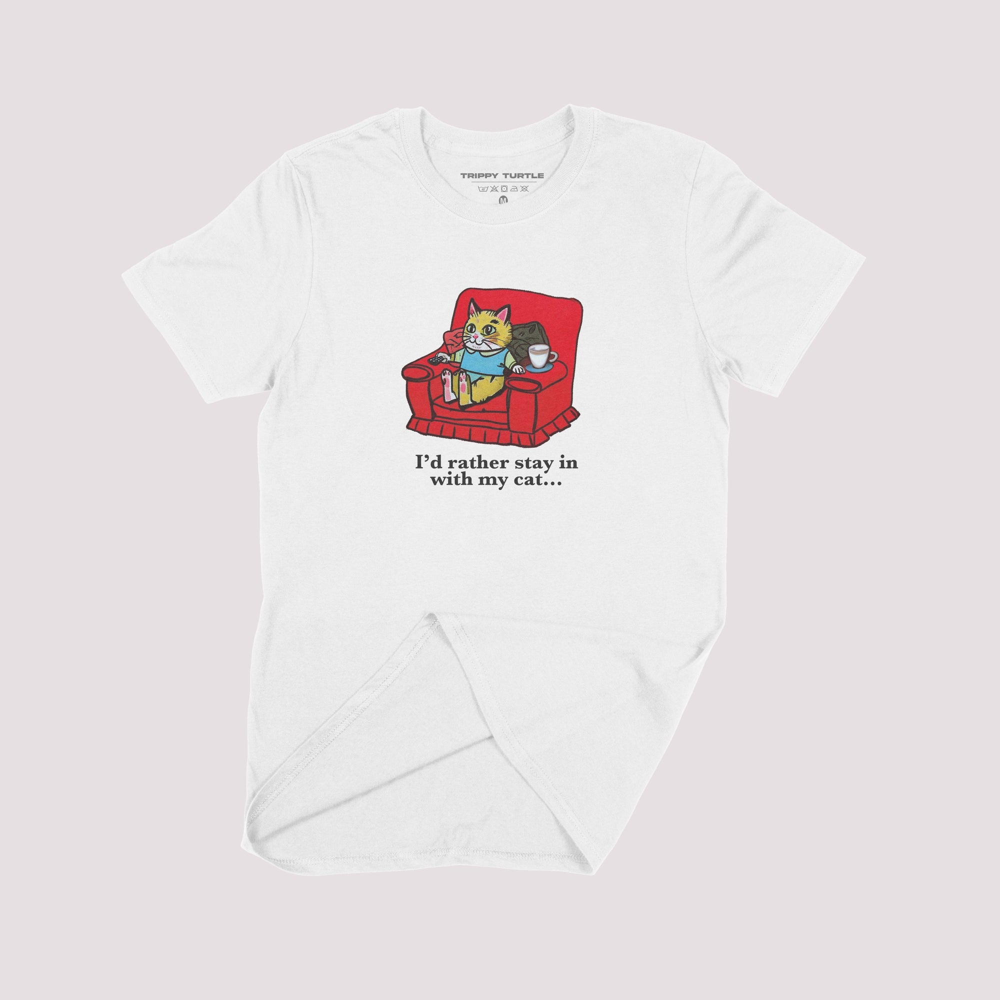 I'd Rather Stay In With My Cat T-shirt