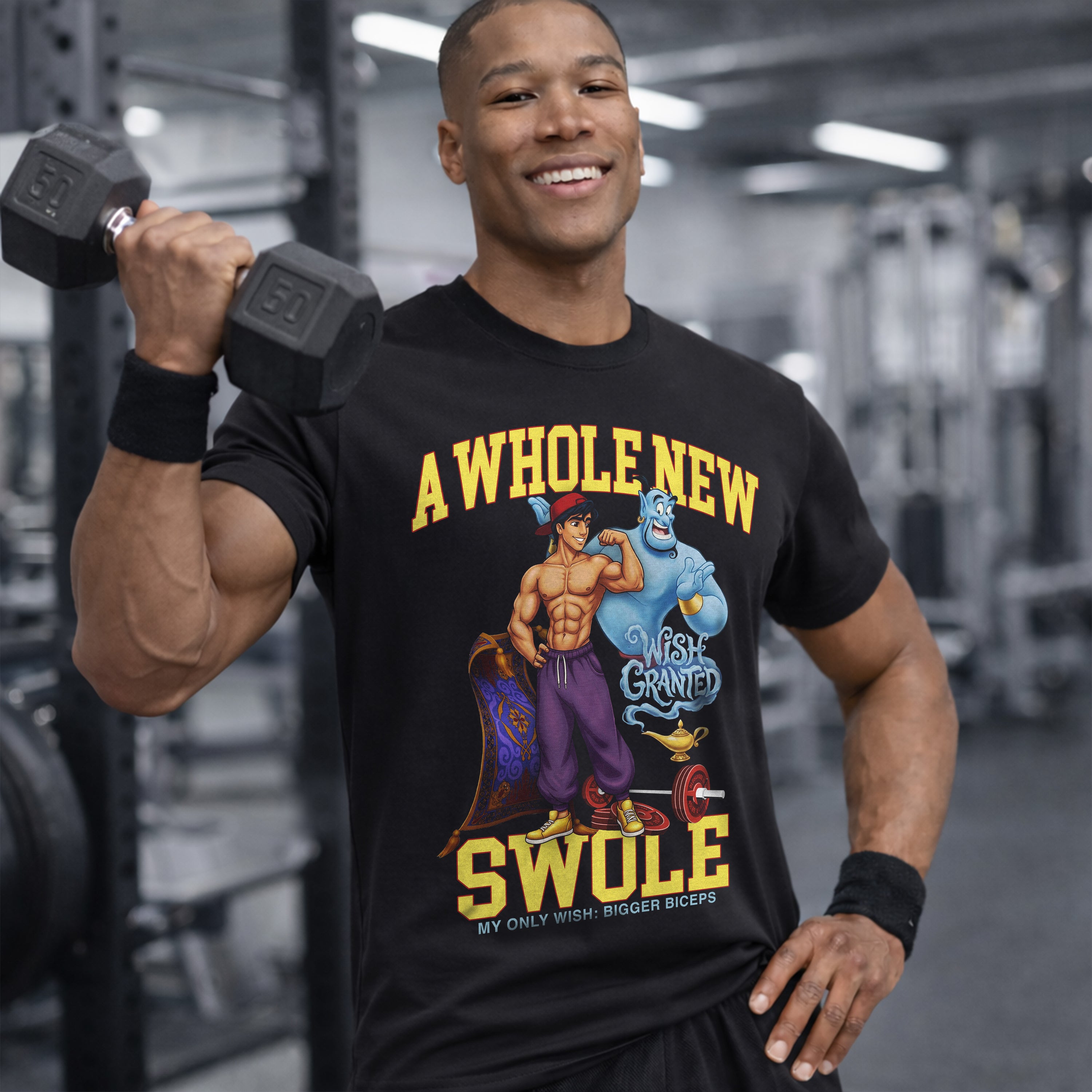 A Whole New Swole Gym T-shirt