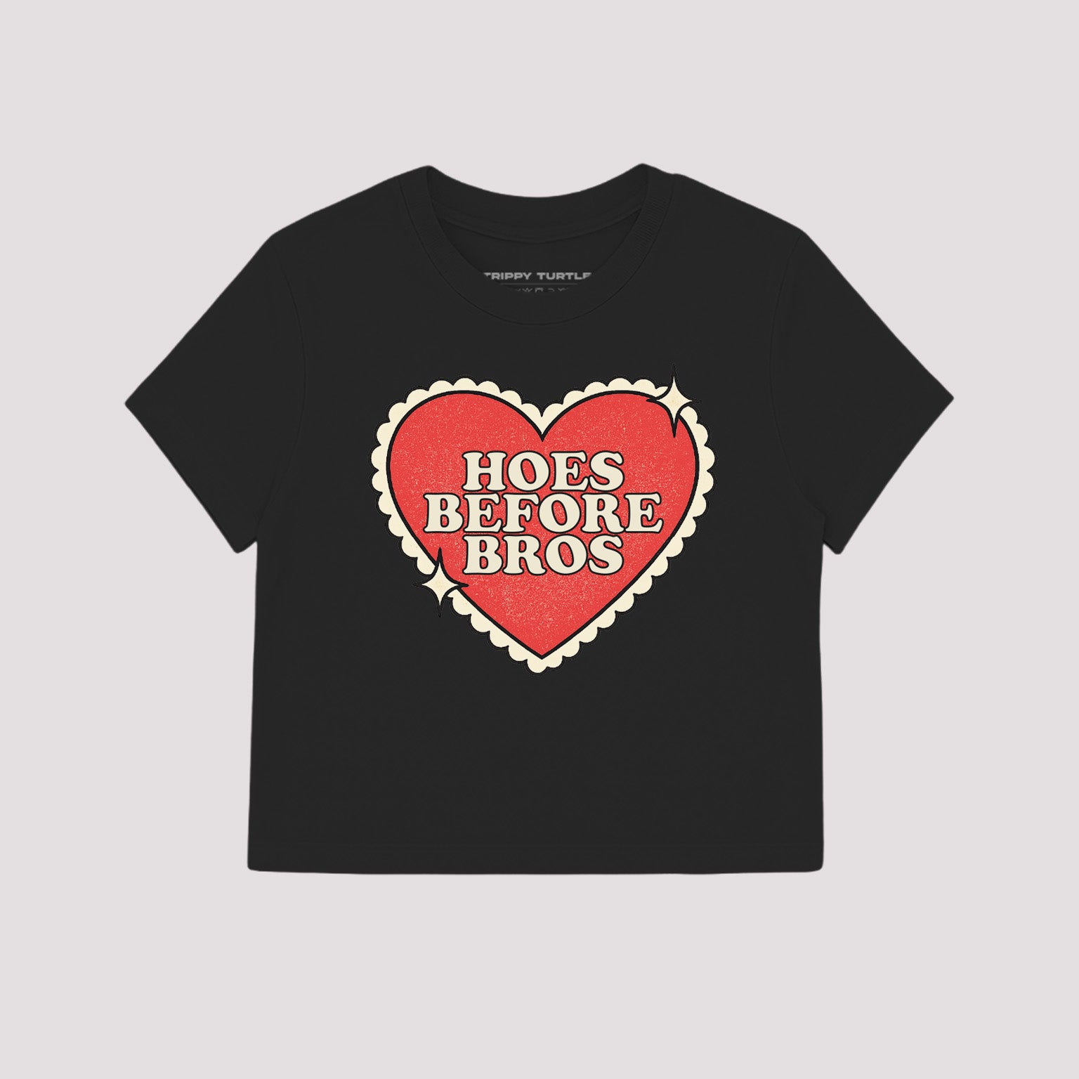 Hoes Before Bros Cropped Baby T-shirt
