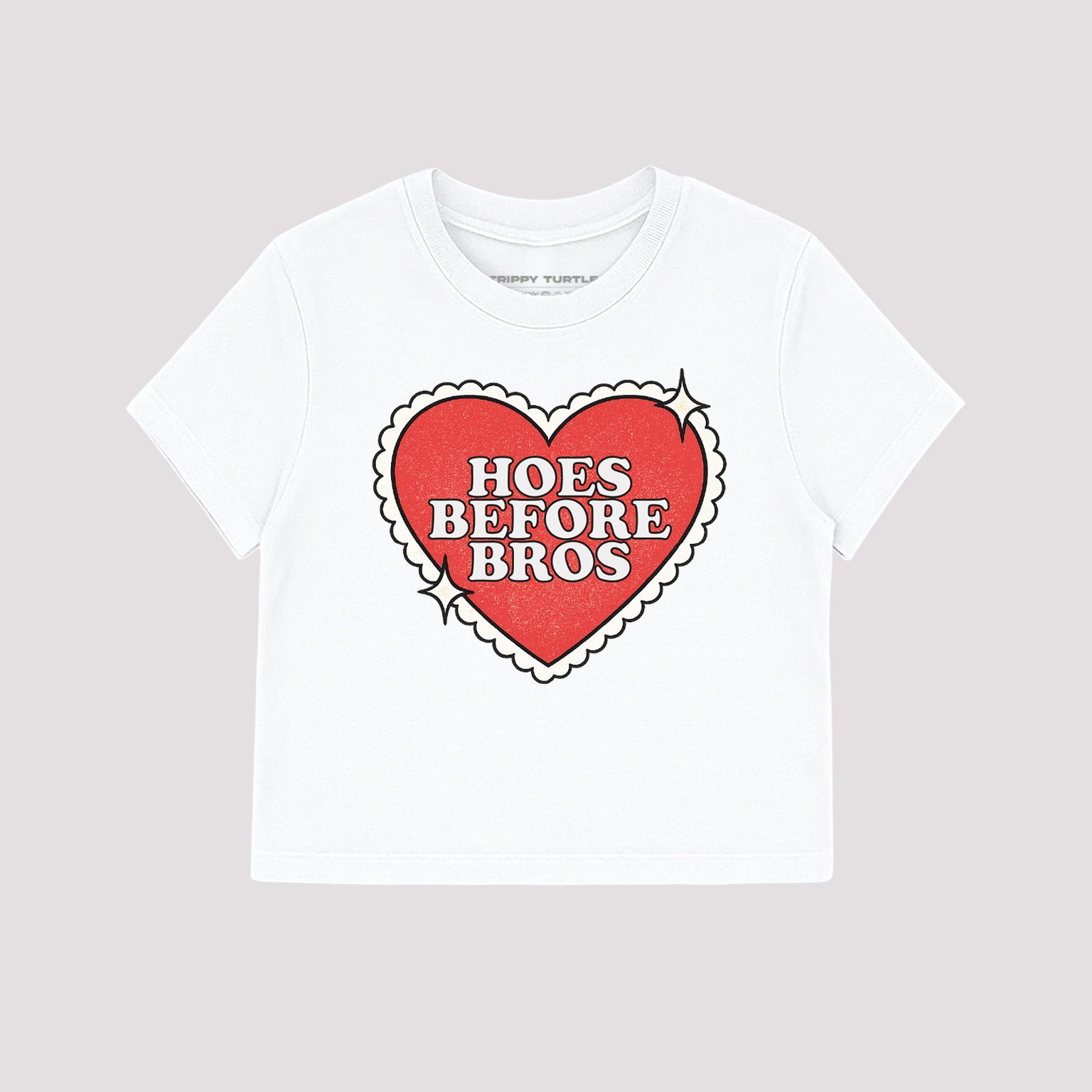 Hoes Before Bros Cropped Baby T-shirt