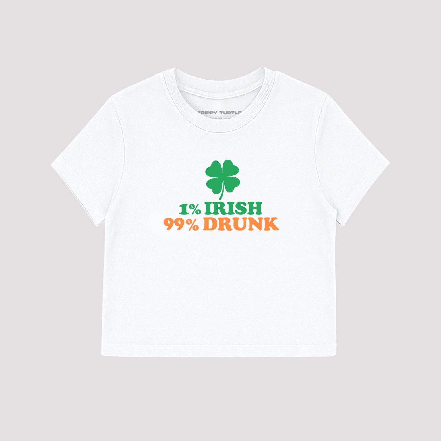 1% Irish 99% Drunk Cropped Baby T-shirt