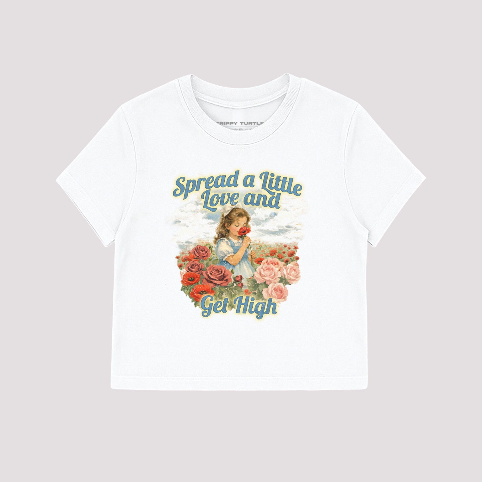 Spread Love Get High Cropped Baby T-shirt