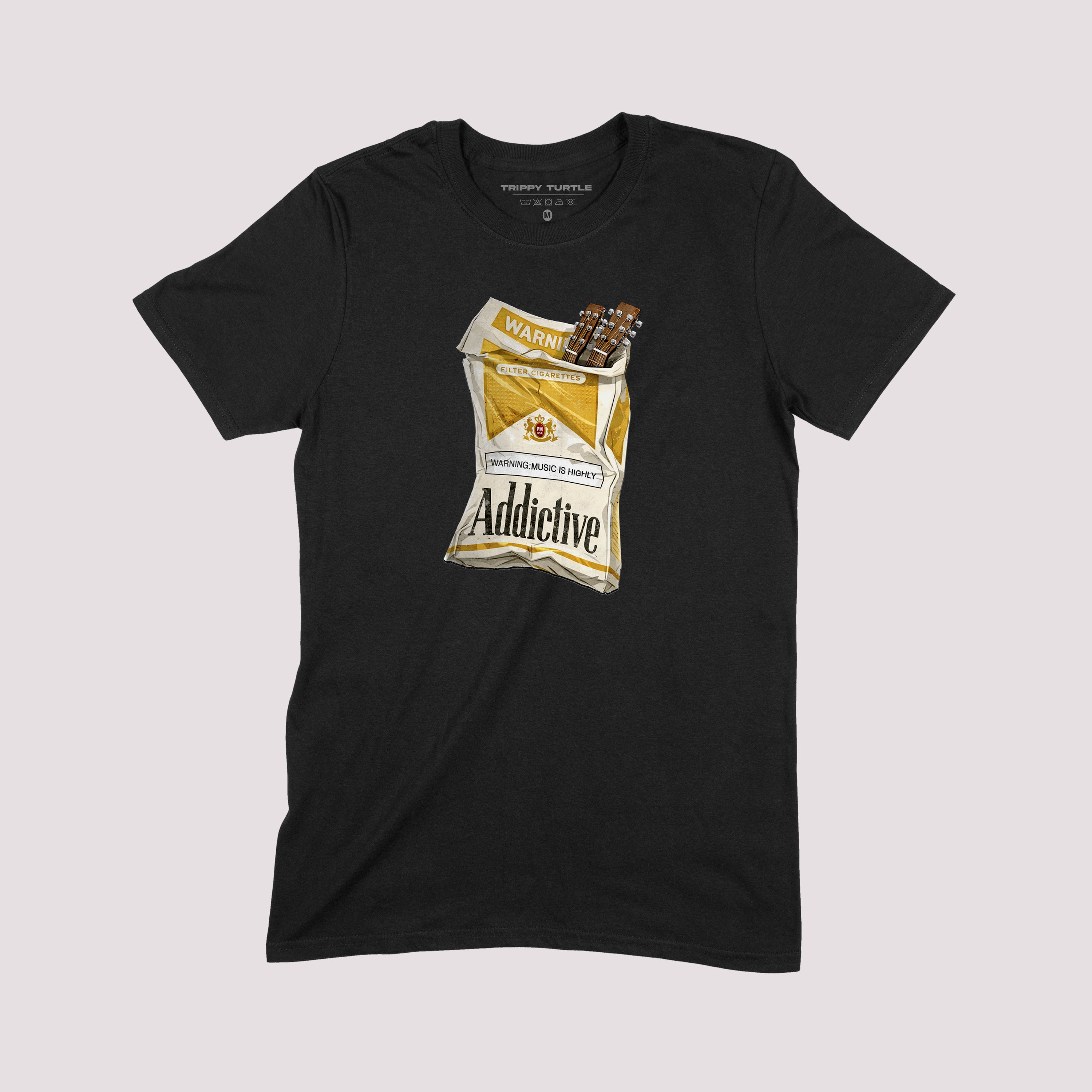 Addictive Guitar Smoke Graphic T-shirt