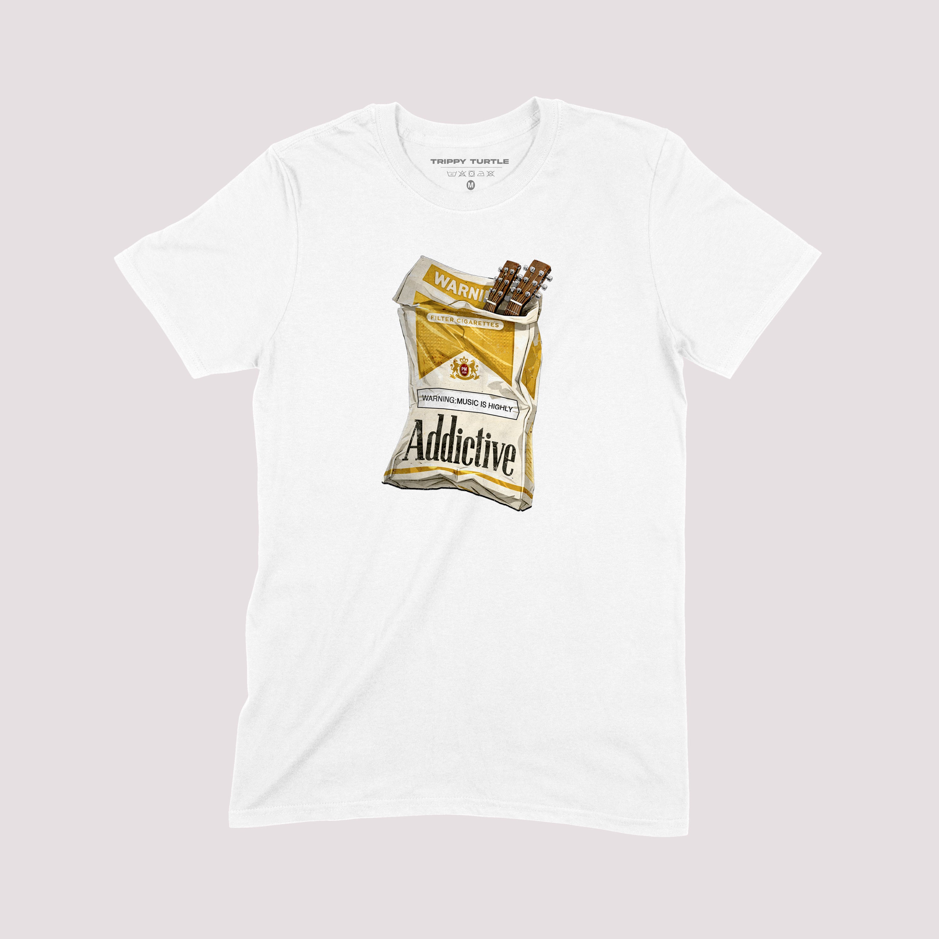 Addictive Guitar Smoke Graphic T-shirt