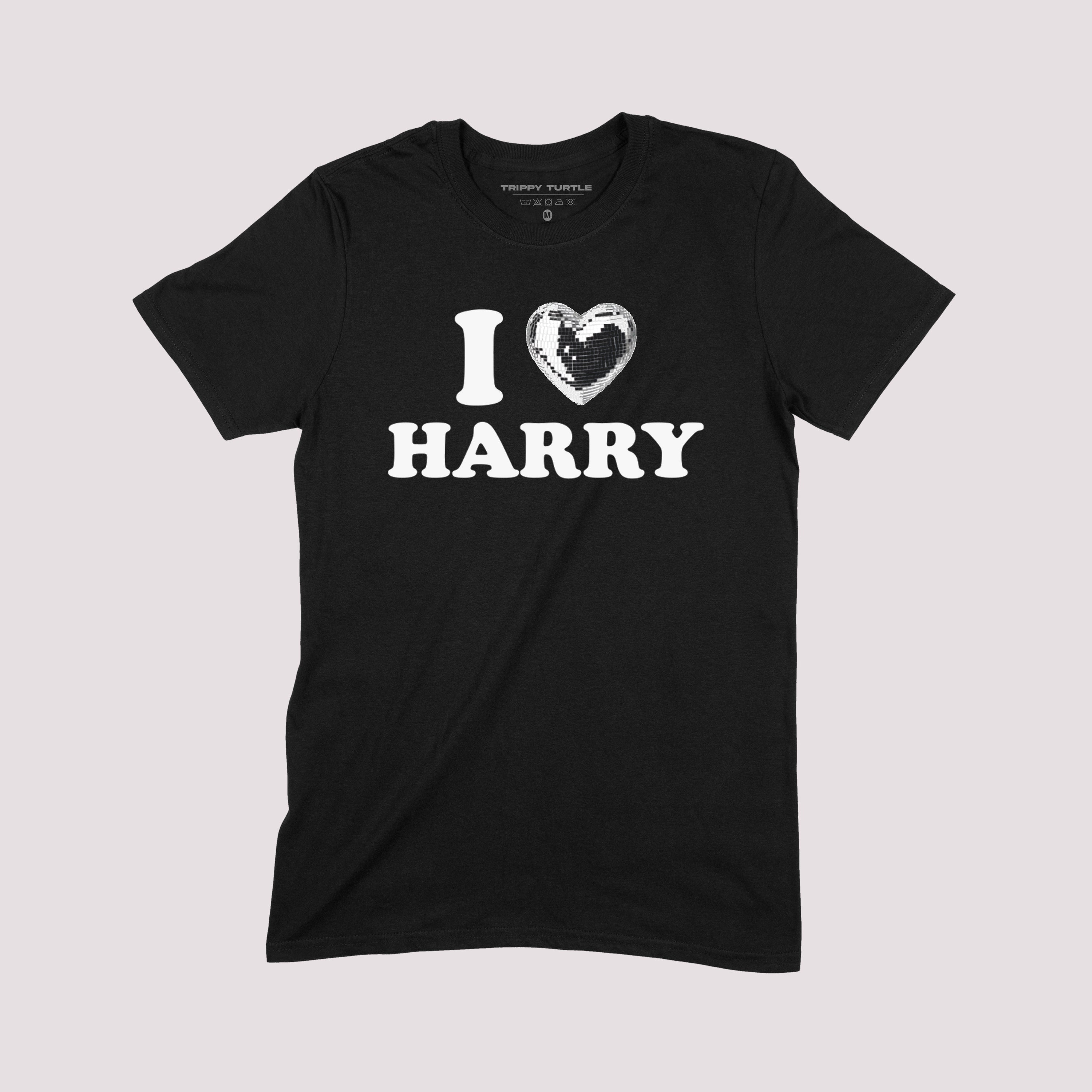 I Heart Harry Disco Ball Heart Slogan T-shirt