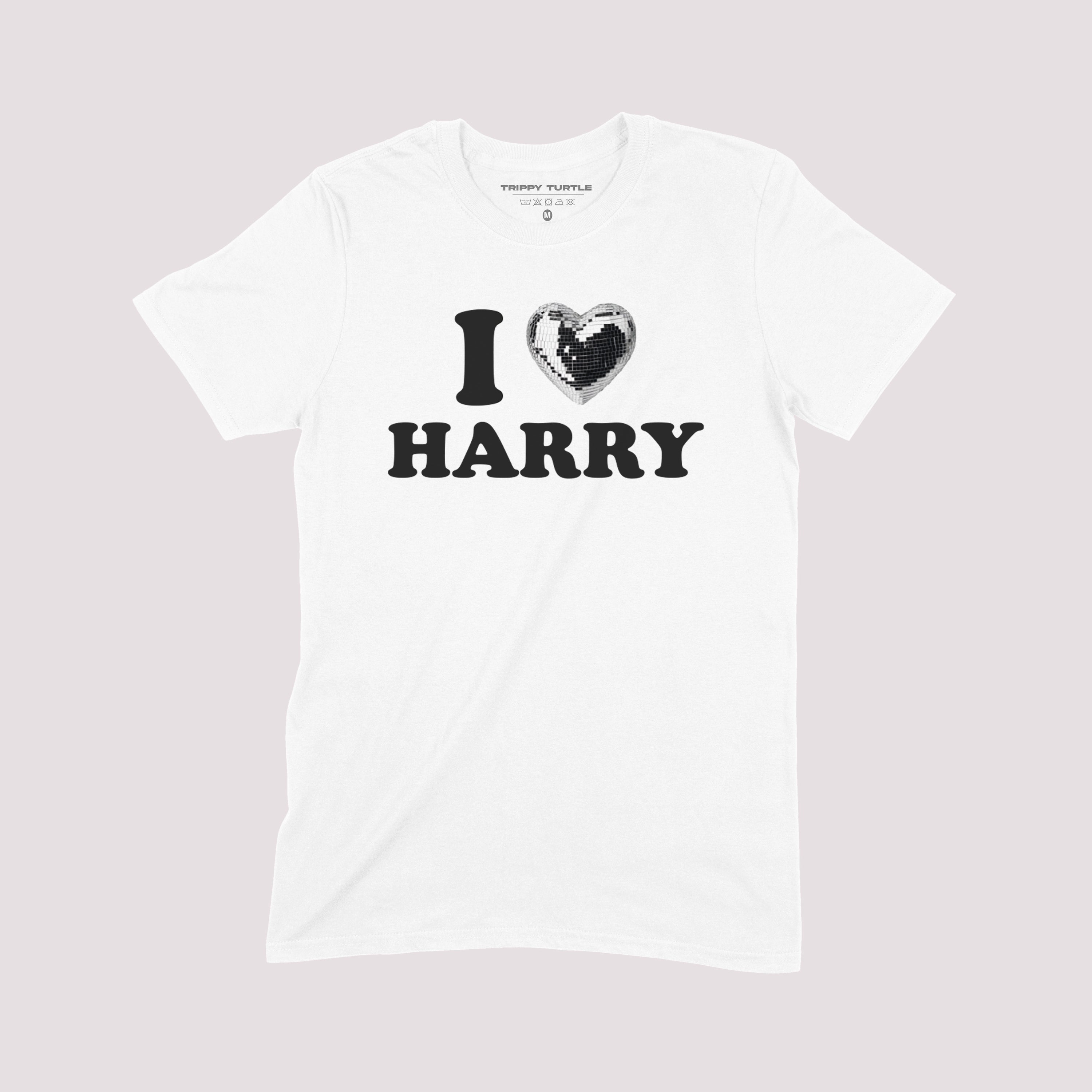 I Heart Harry Disco Ball Heart Slogan T-shirt