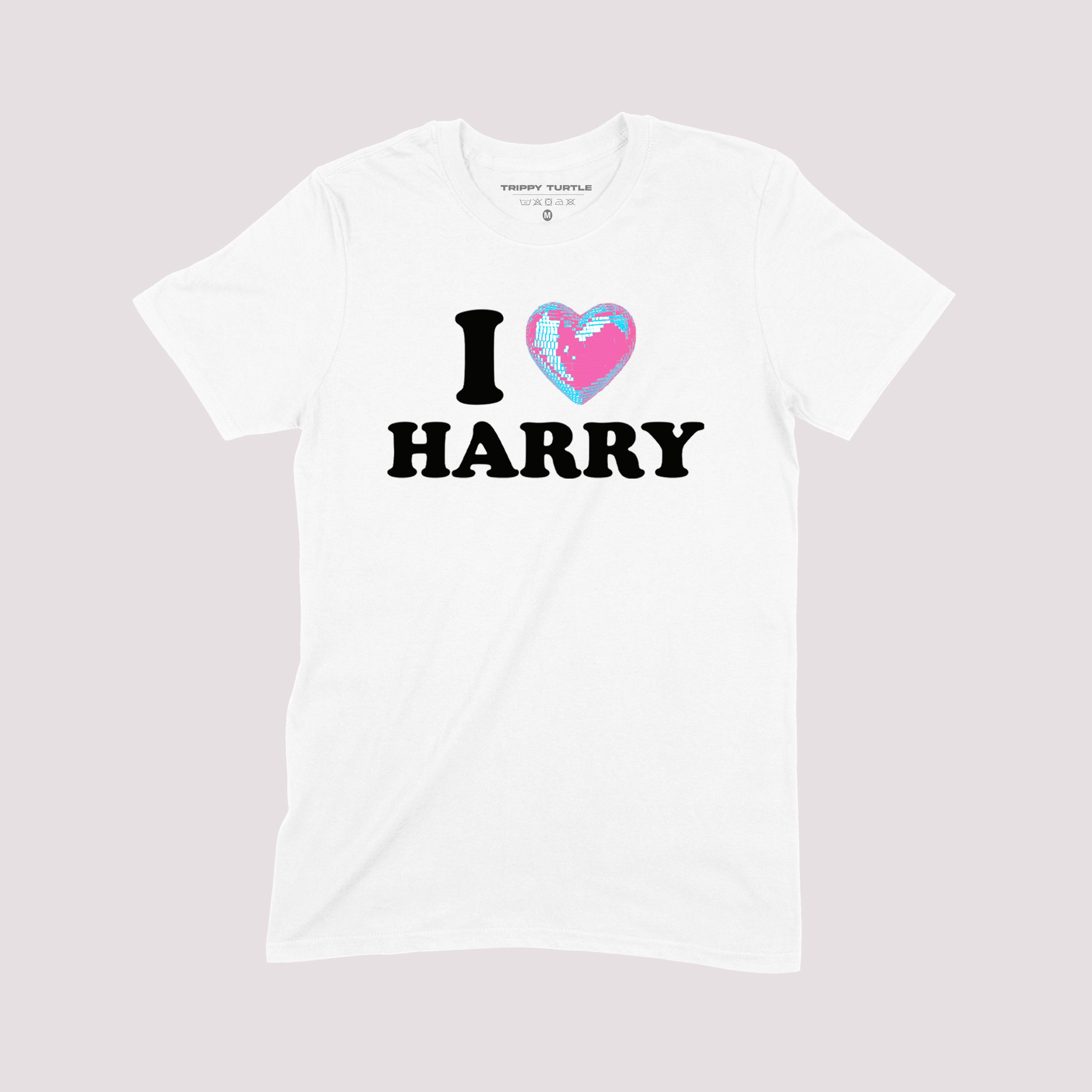I Heart Harry Disco Ball Heart Slogan T-shirt