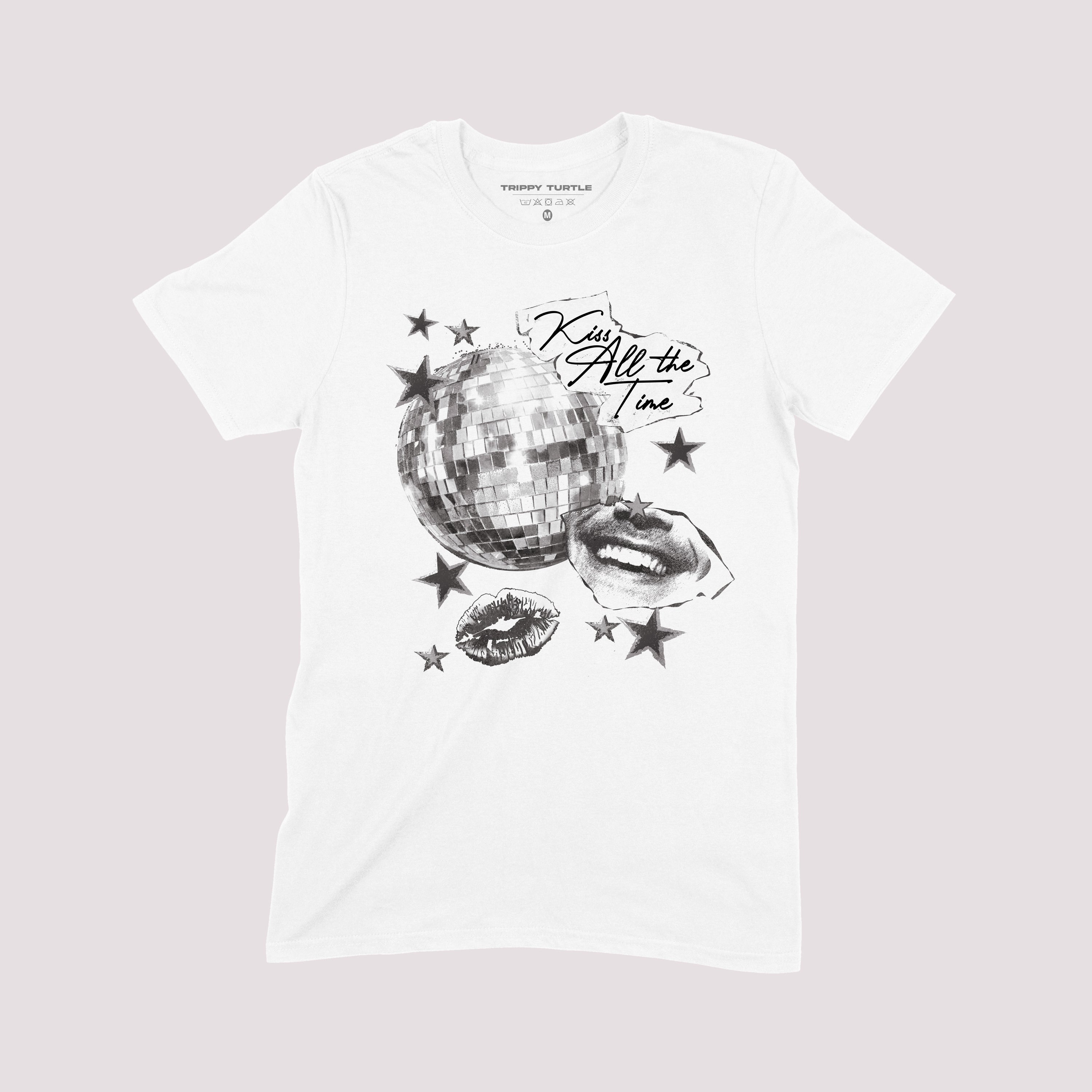 Kiss All The Time Slogan T-shirt