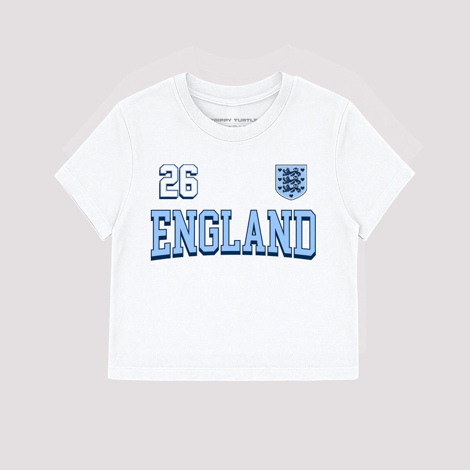 Blue England World Cup Cropped Baby T-shirt