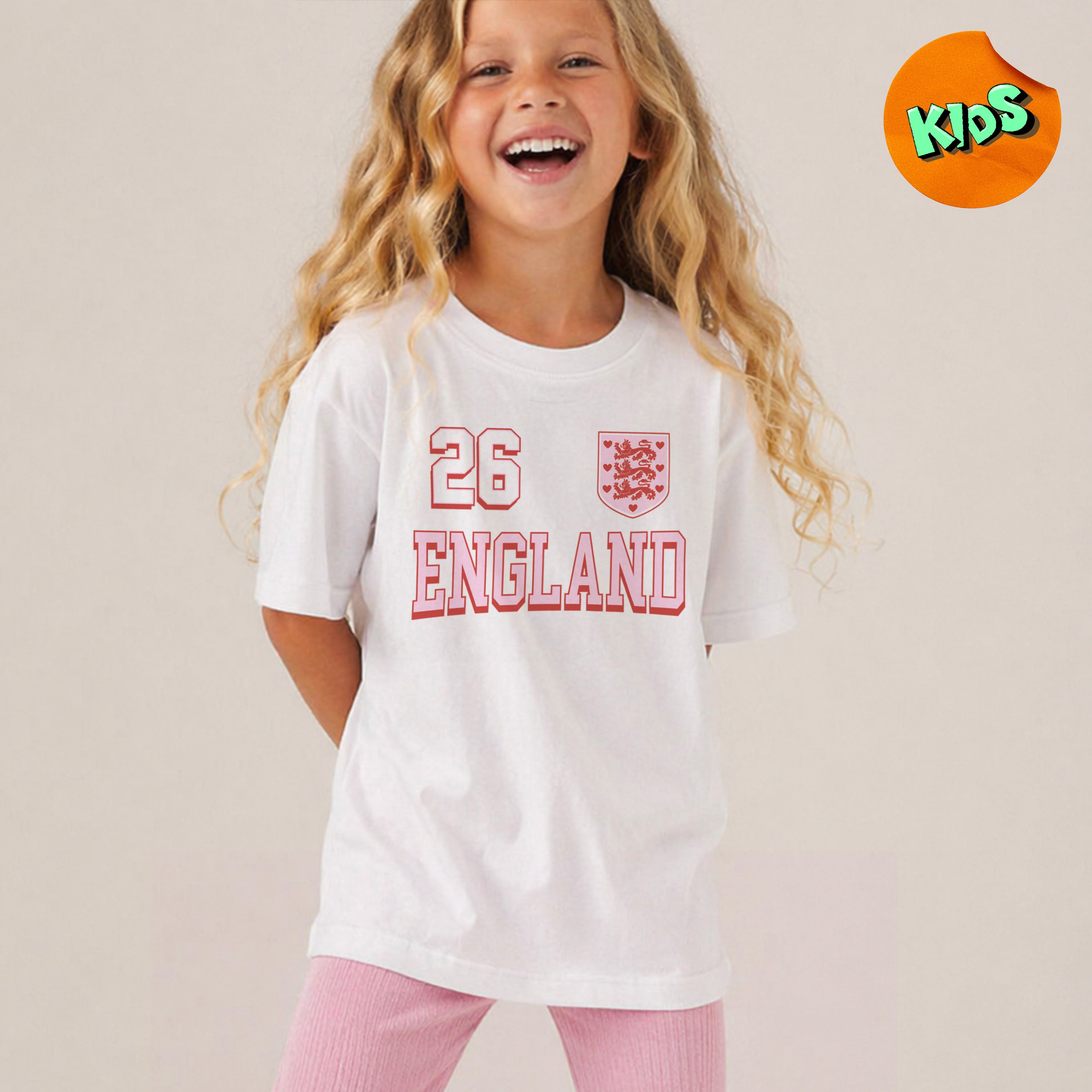 England 26 Kids Football World T-shirt