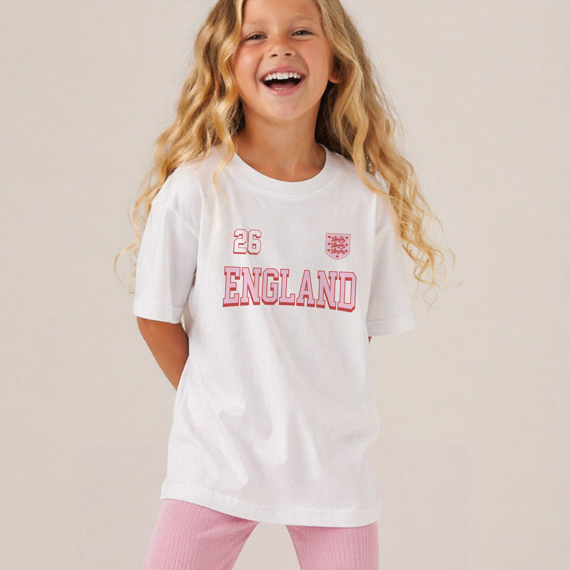 England 26 Kids Football World T-shirt