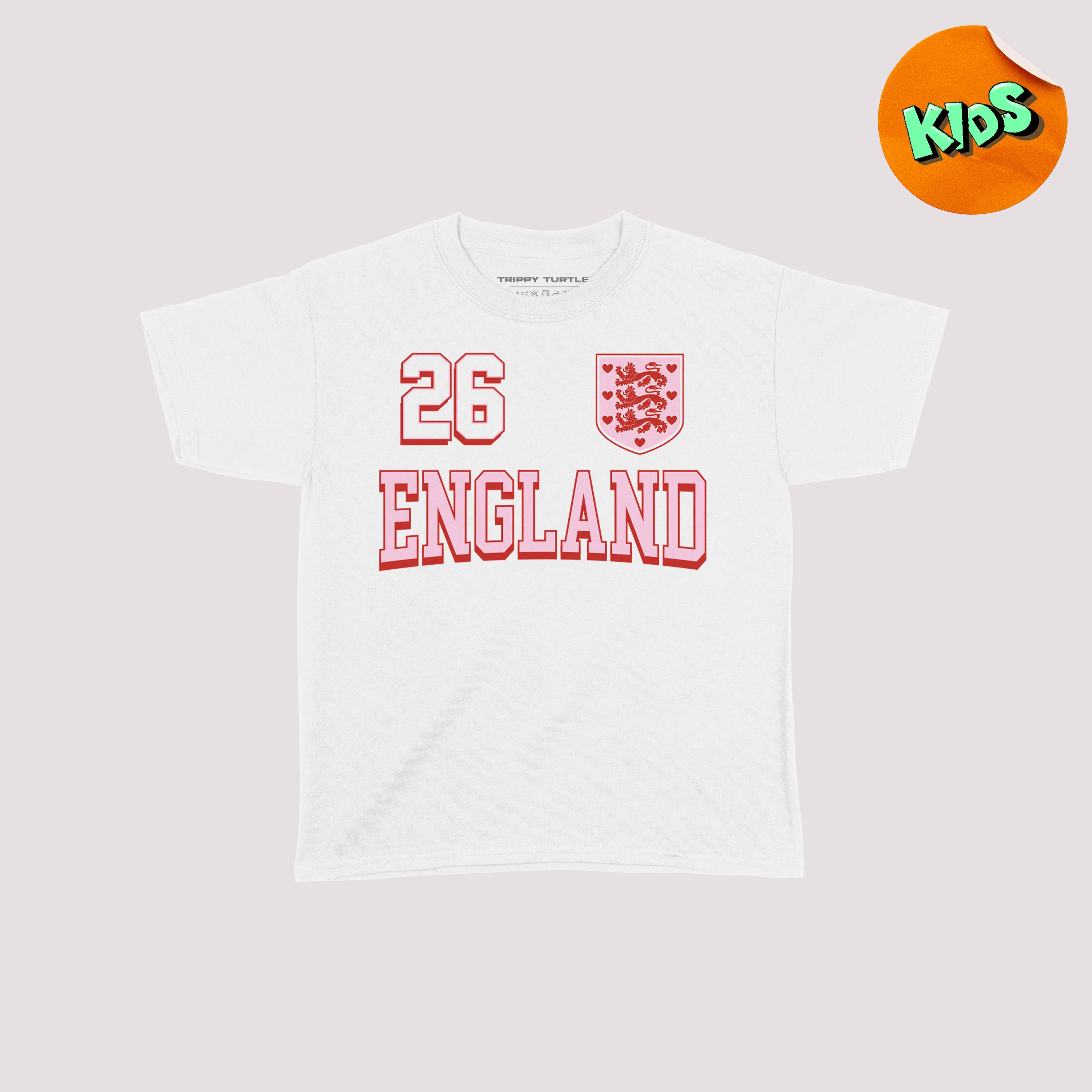 England 26 Kids Football World T-shirt