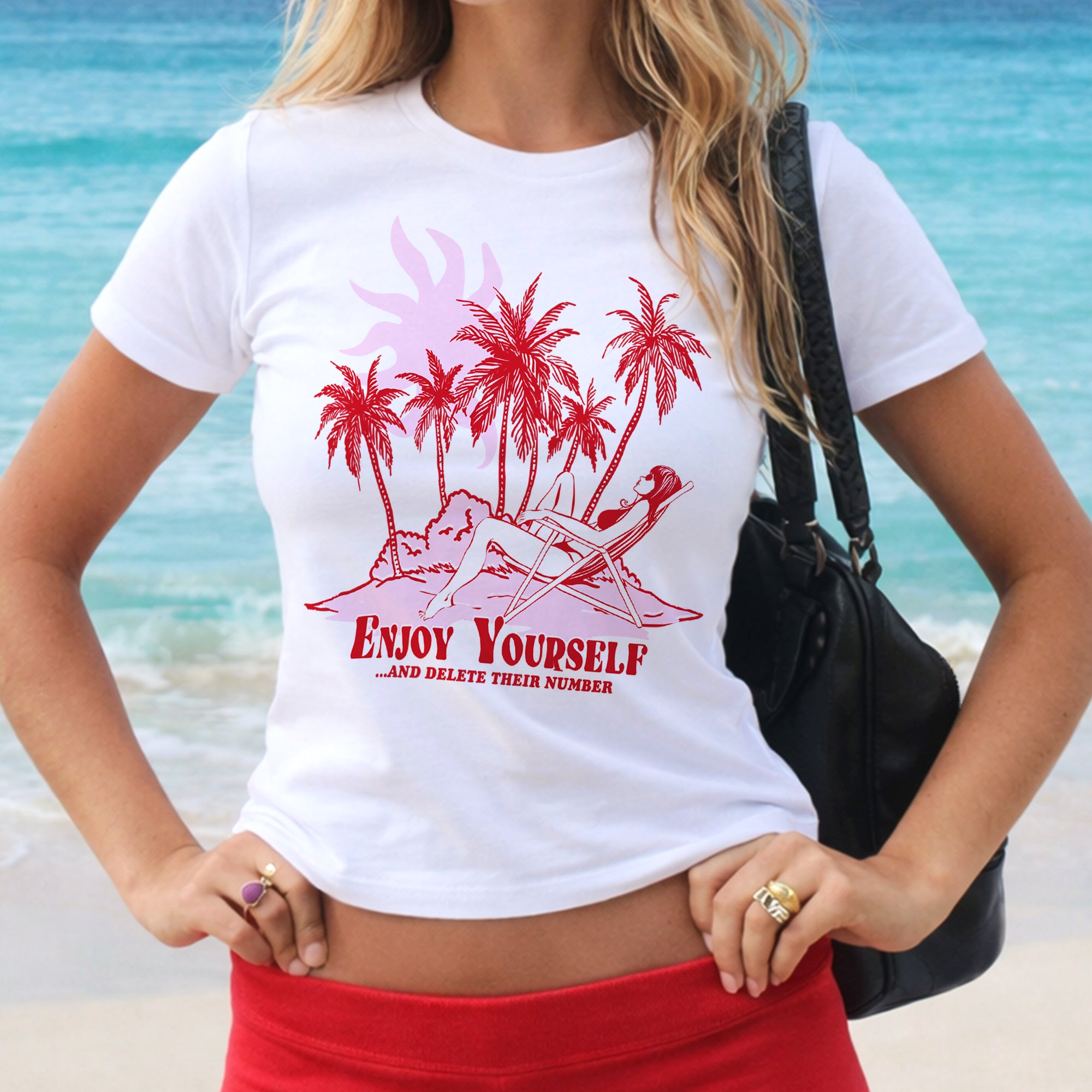 Enjoy Yourself Delete Their Number Cropped Baby T-shirt