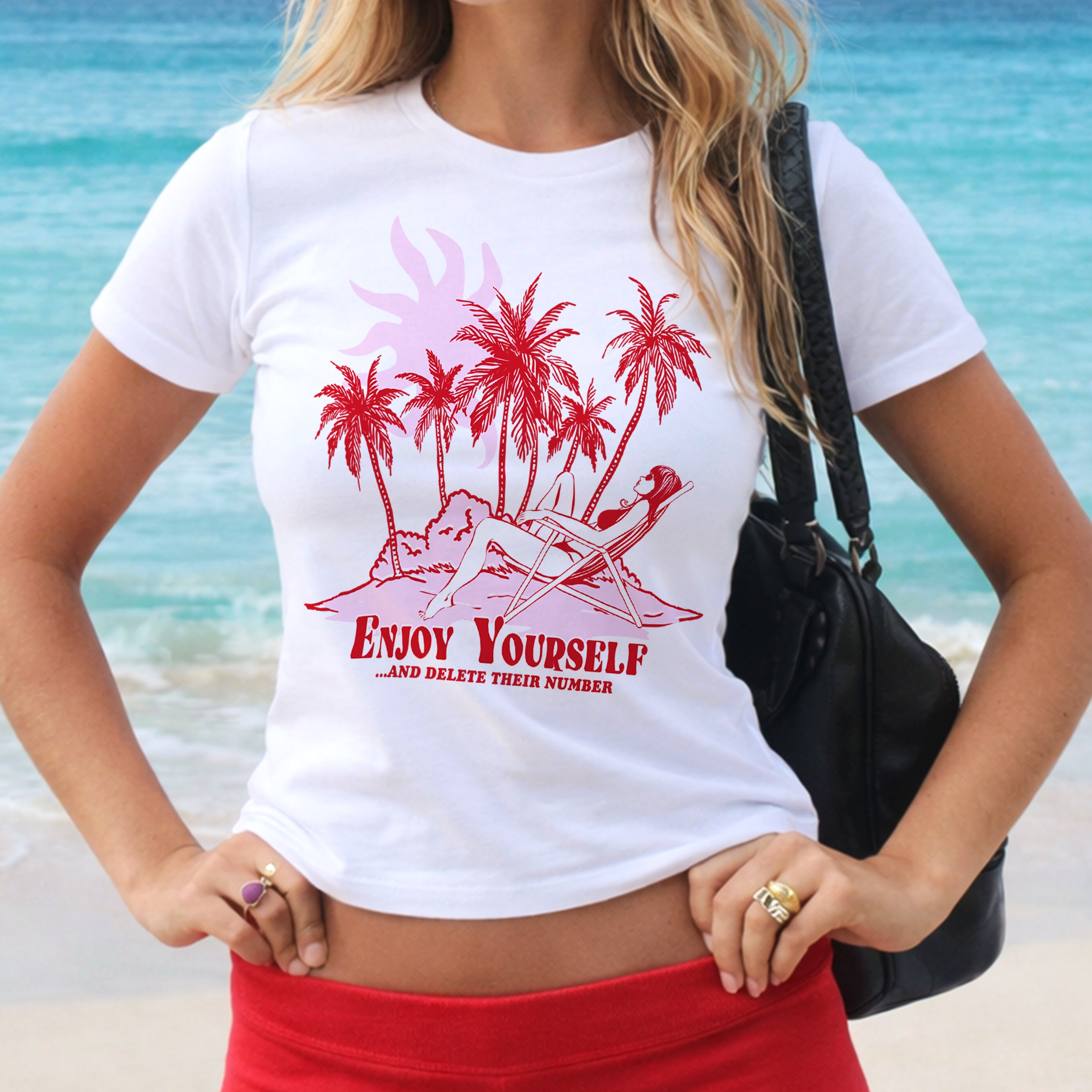 Enjoy Yourself Delete Their Number Cropped Baby T-shirt