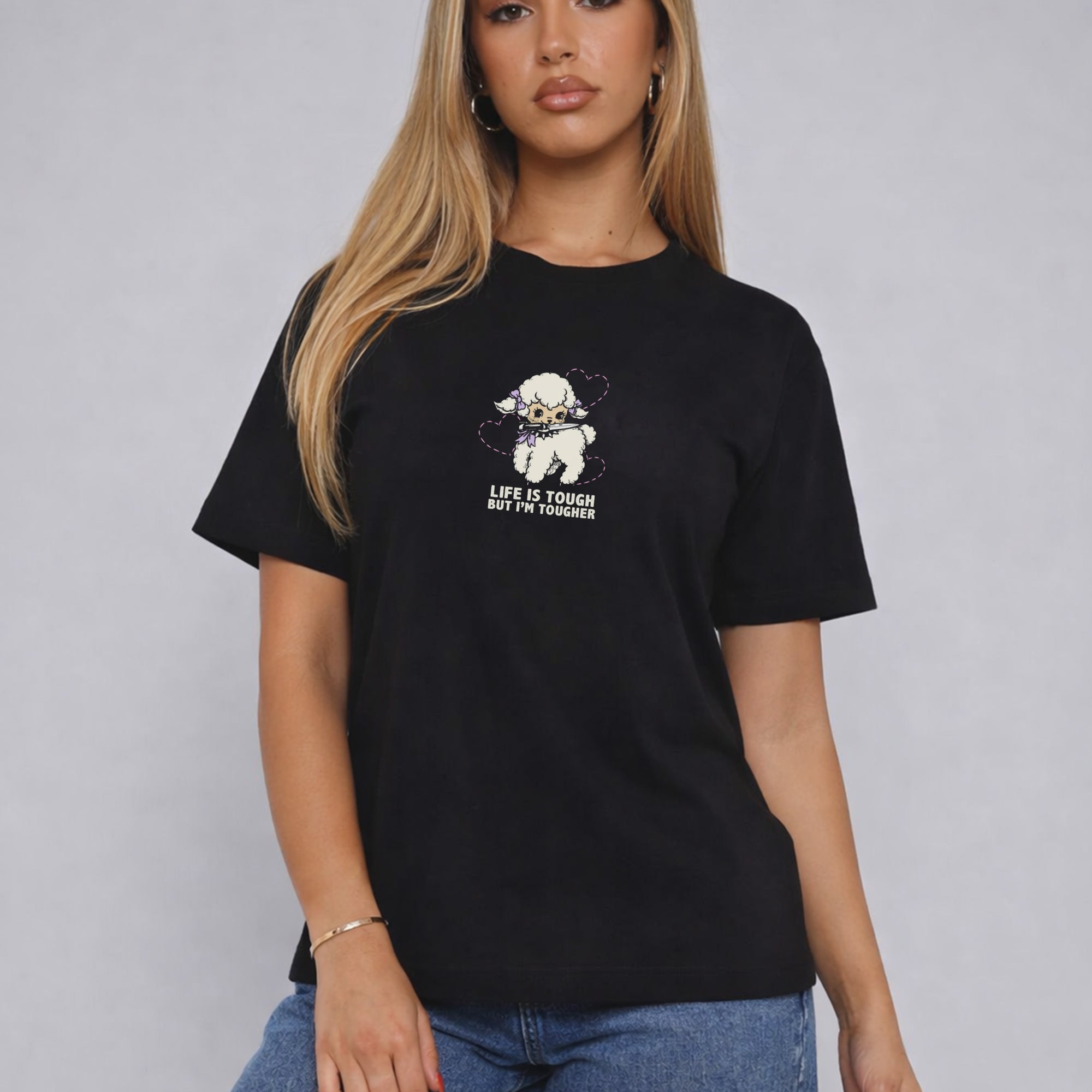 Life Is Tough But I'm Tougher Slogan T-shirt