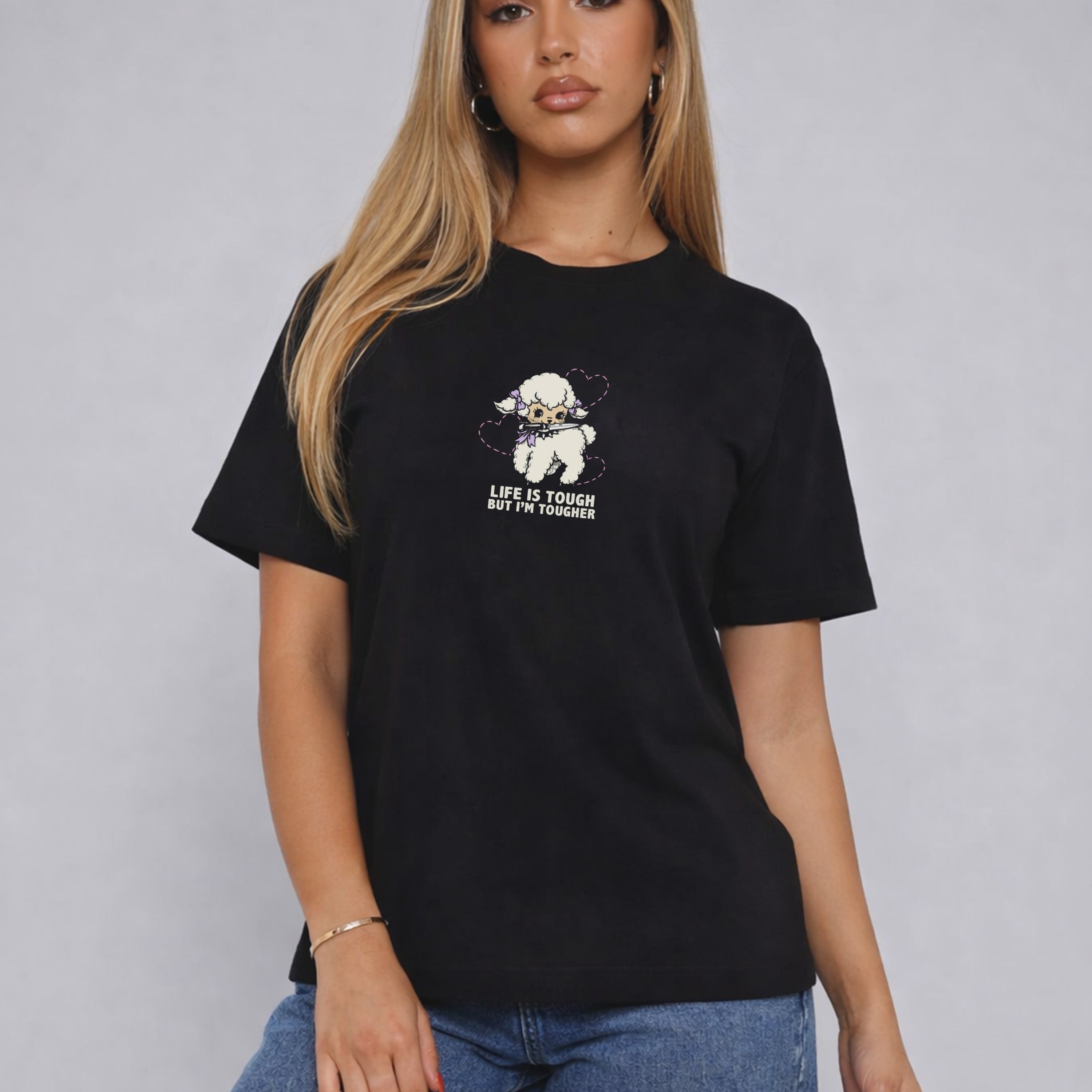 Life Is Tough But I'm Tougher Slogan T-shirt