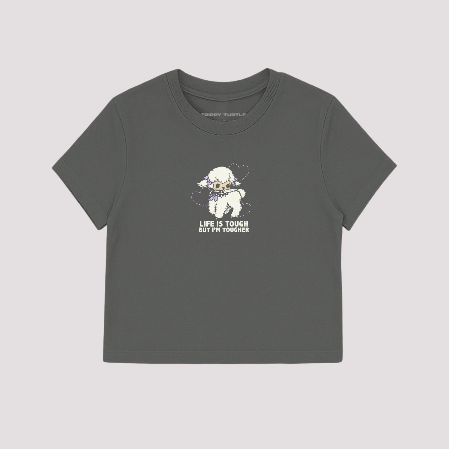 Life is Tough But I'm Tougher Cropped Baby T-shirt