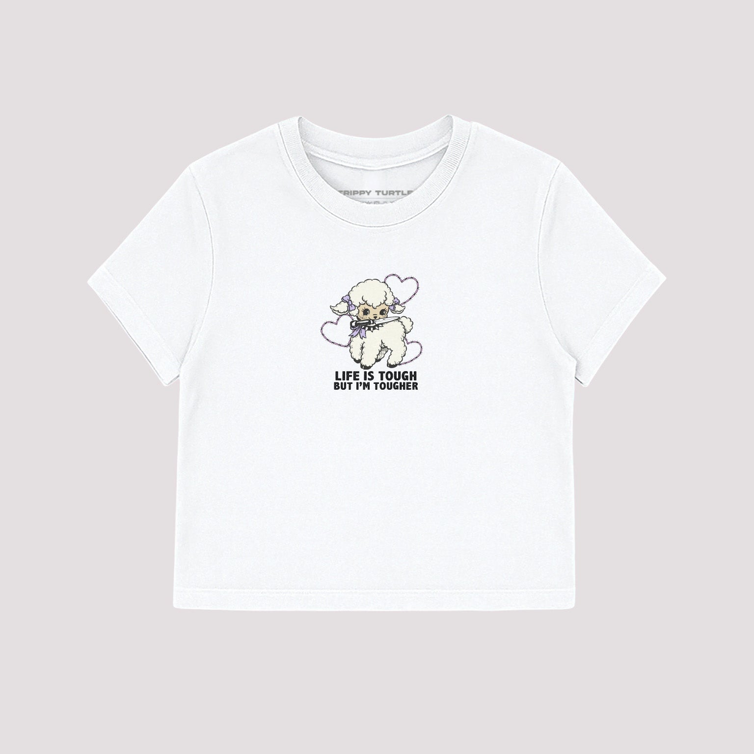 Life is Tough But I'm Tougher Cropped Baby T-shirt