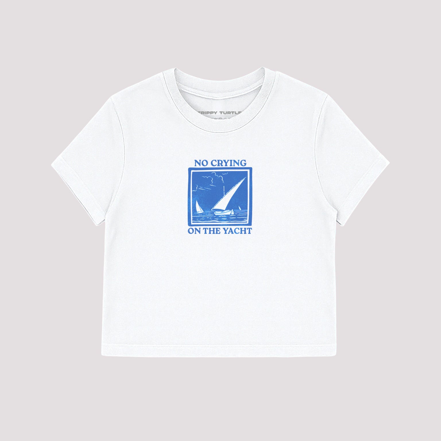 No Crying On The Yacht Cropped Baby T-shirt