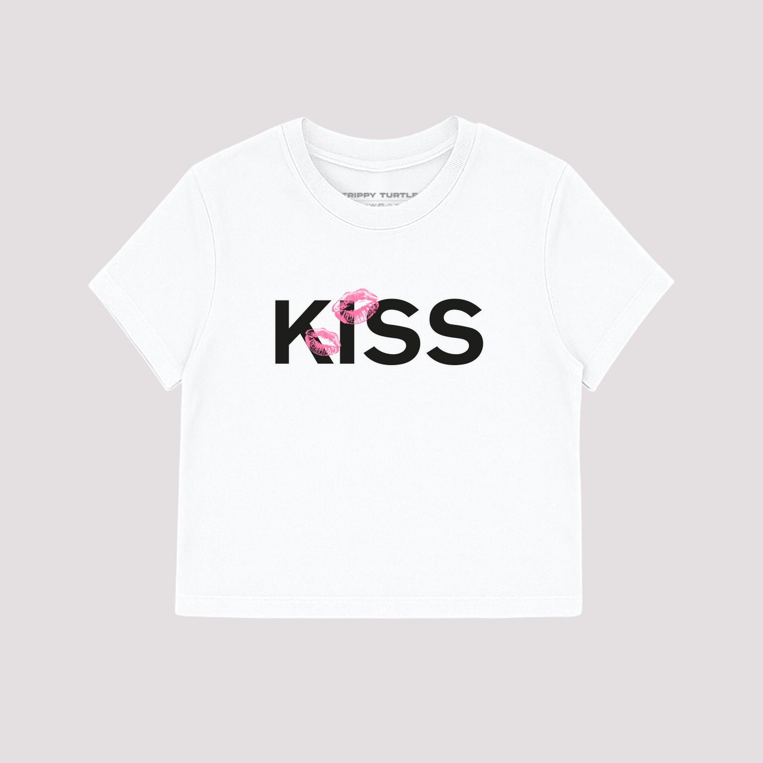 Kiss Cropped Baby T-shirt