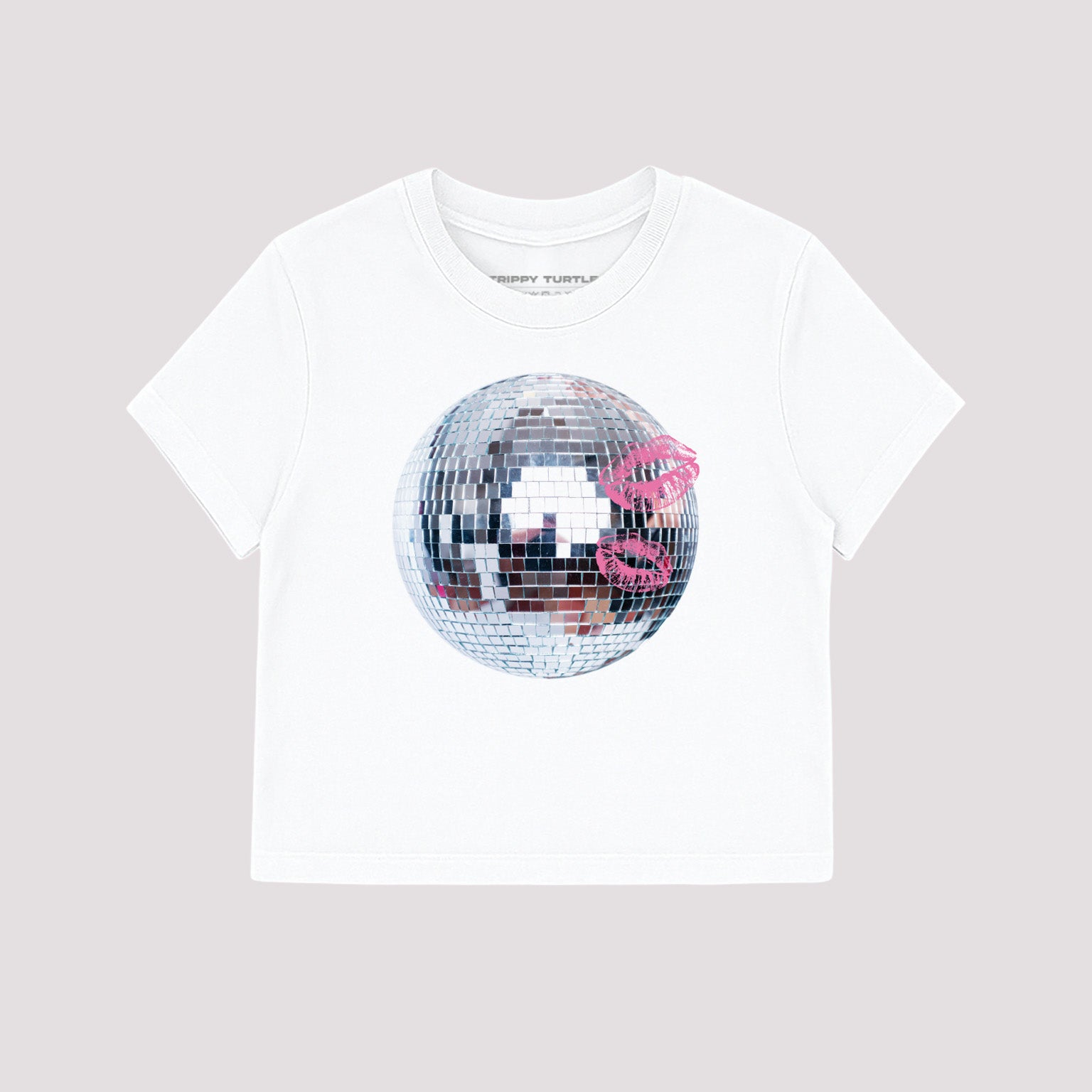 Disco Ball Cropped Baby T-shirt